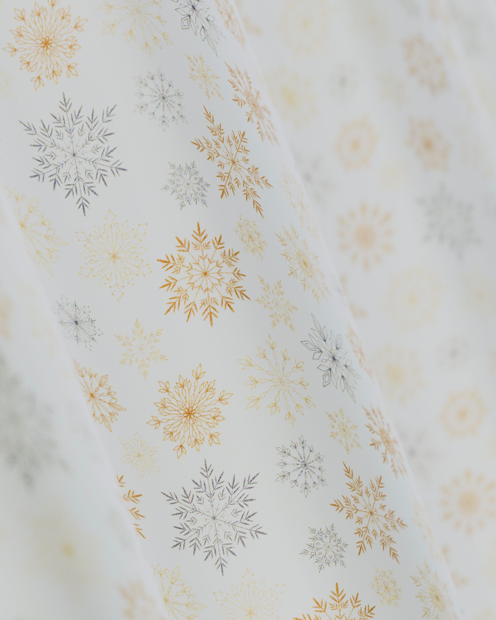 Double pinch pleat curtain product colour white fabric patterned (hover)