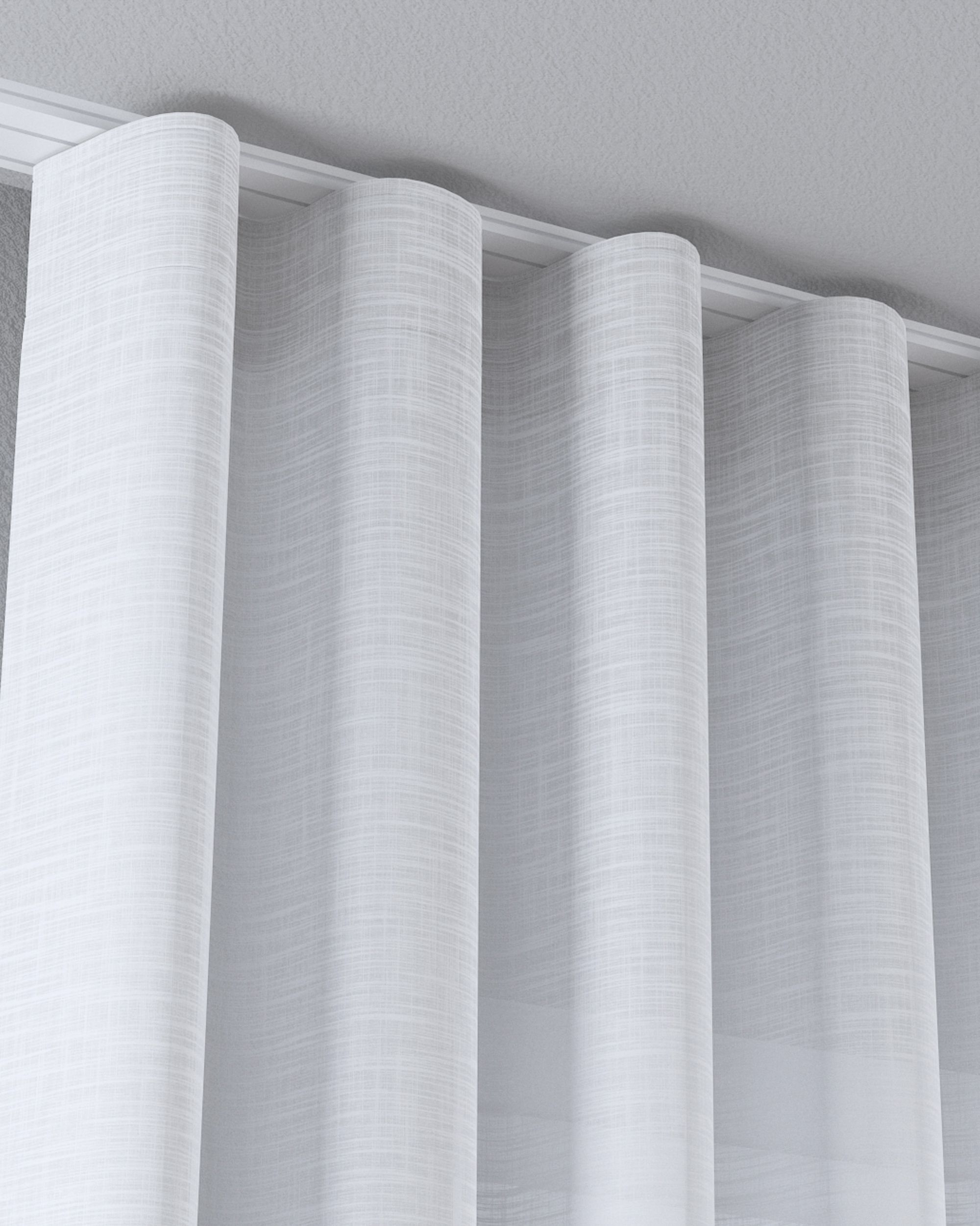 Wave net curtain product colour white fabric semi-sheer, structured (hover)