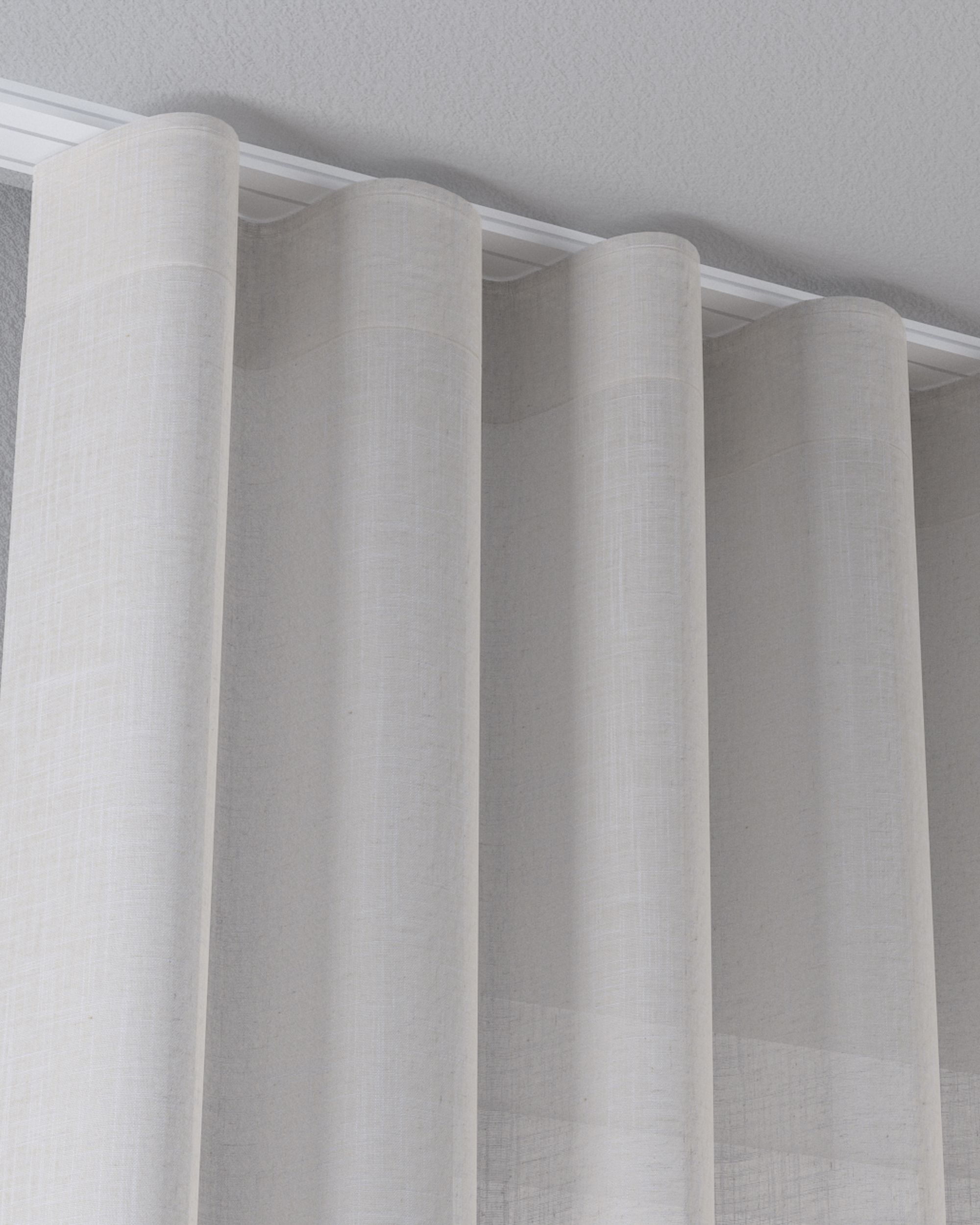 Wave net curtain product colour beige fabric semi-sheer, structured (hover)