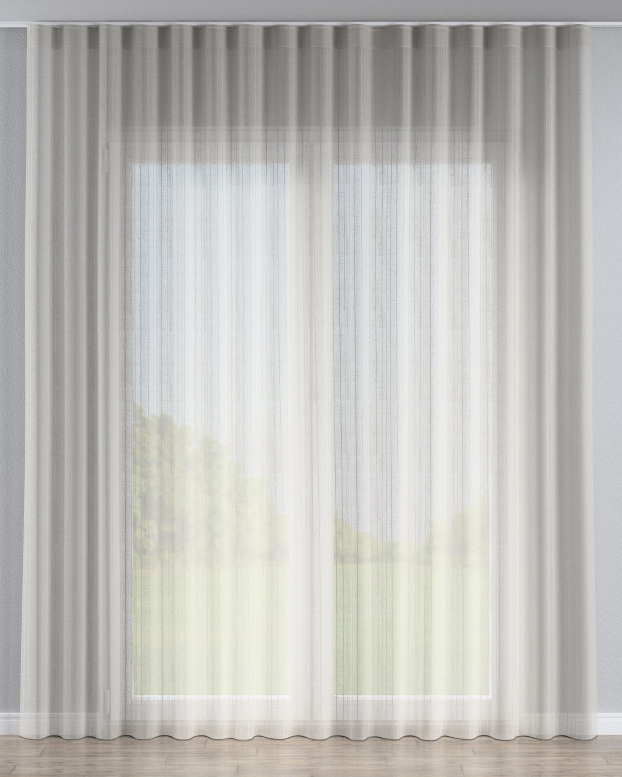 Wave net curtain product colour beige fabric semi-sheer, structured, patterned