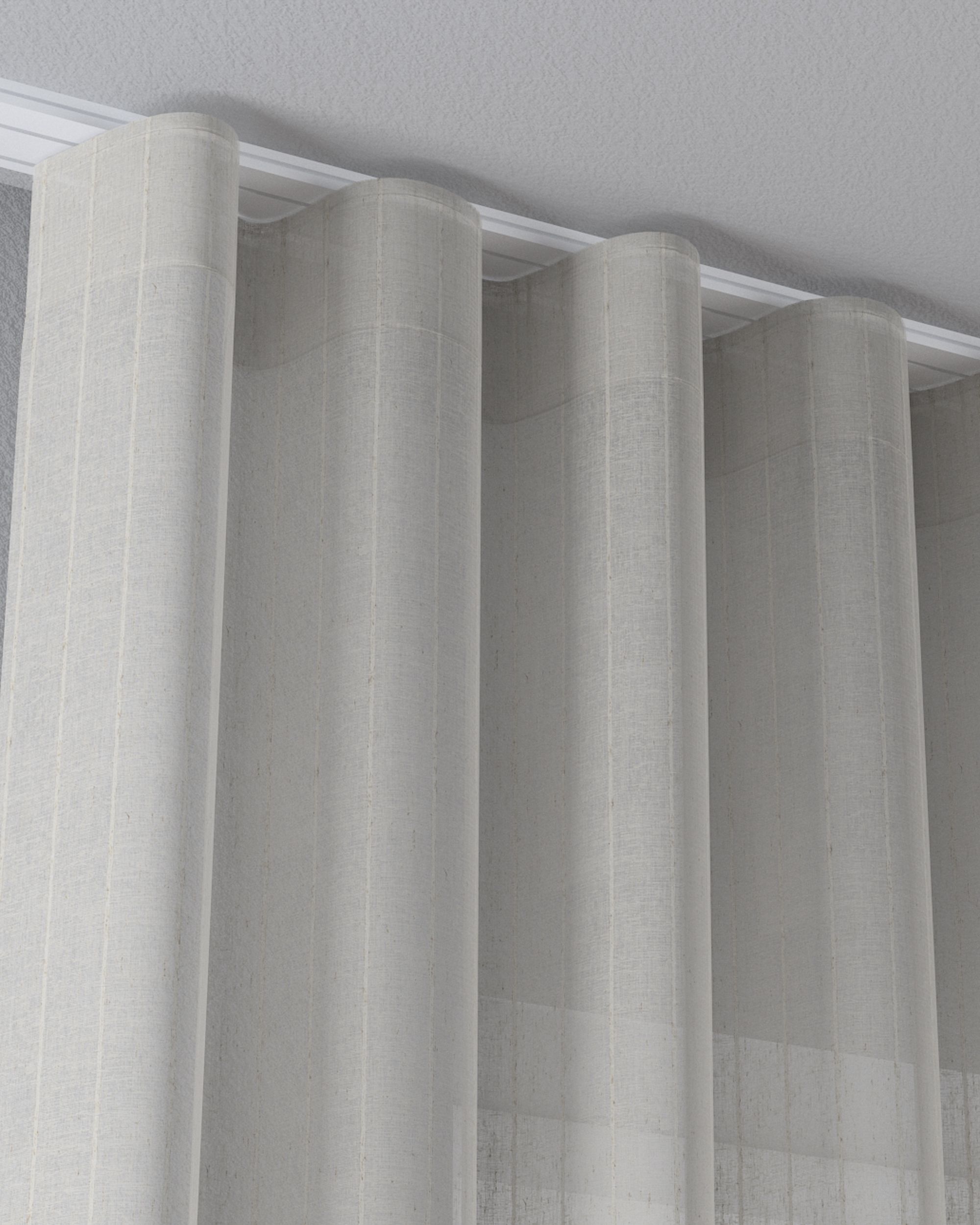 Wave net curtain product colour beige fabric semi-sheer, structured, patterned (hover)