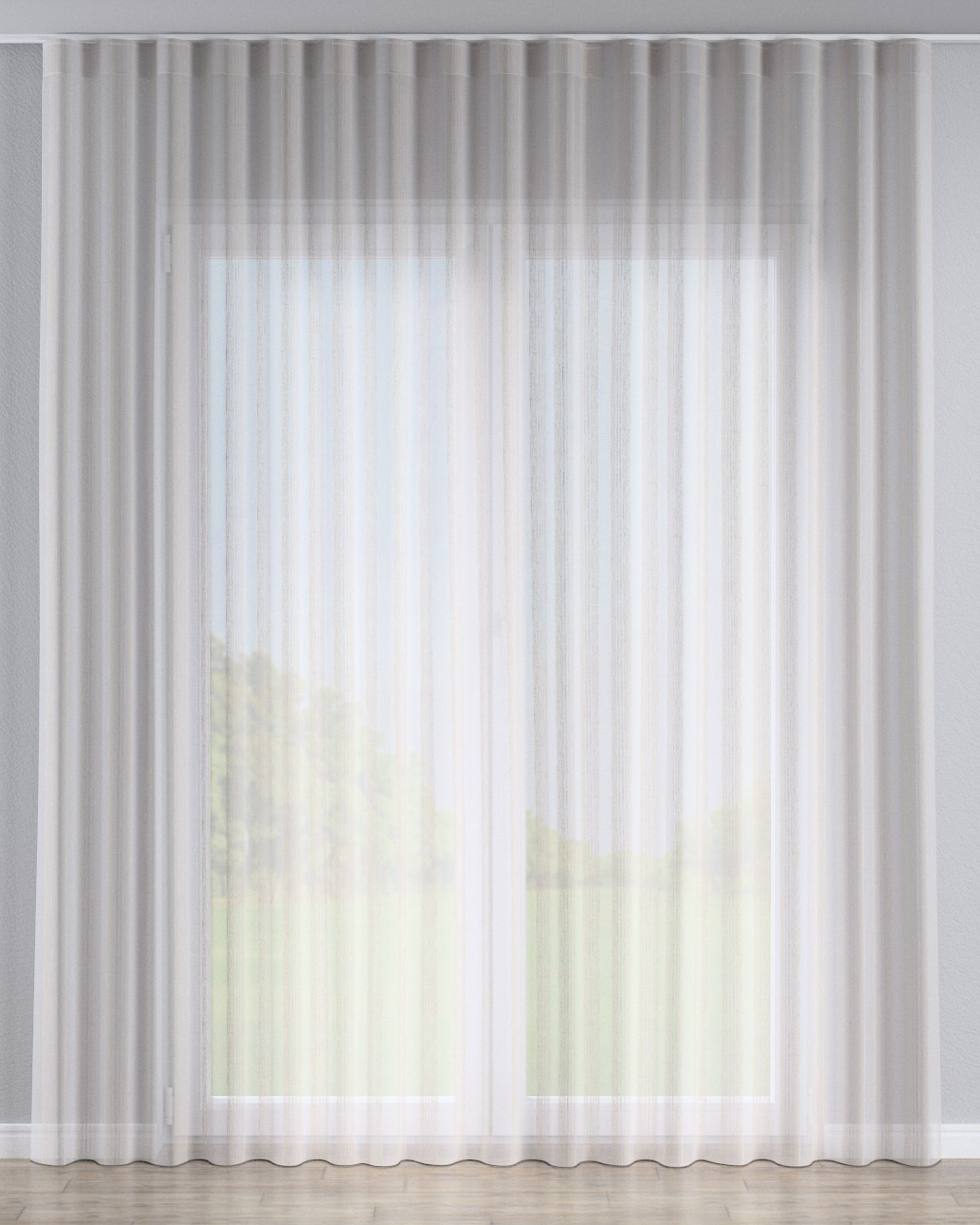 Wave net curtain product colour cream fabric semi-sheer, structured, patterned