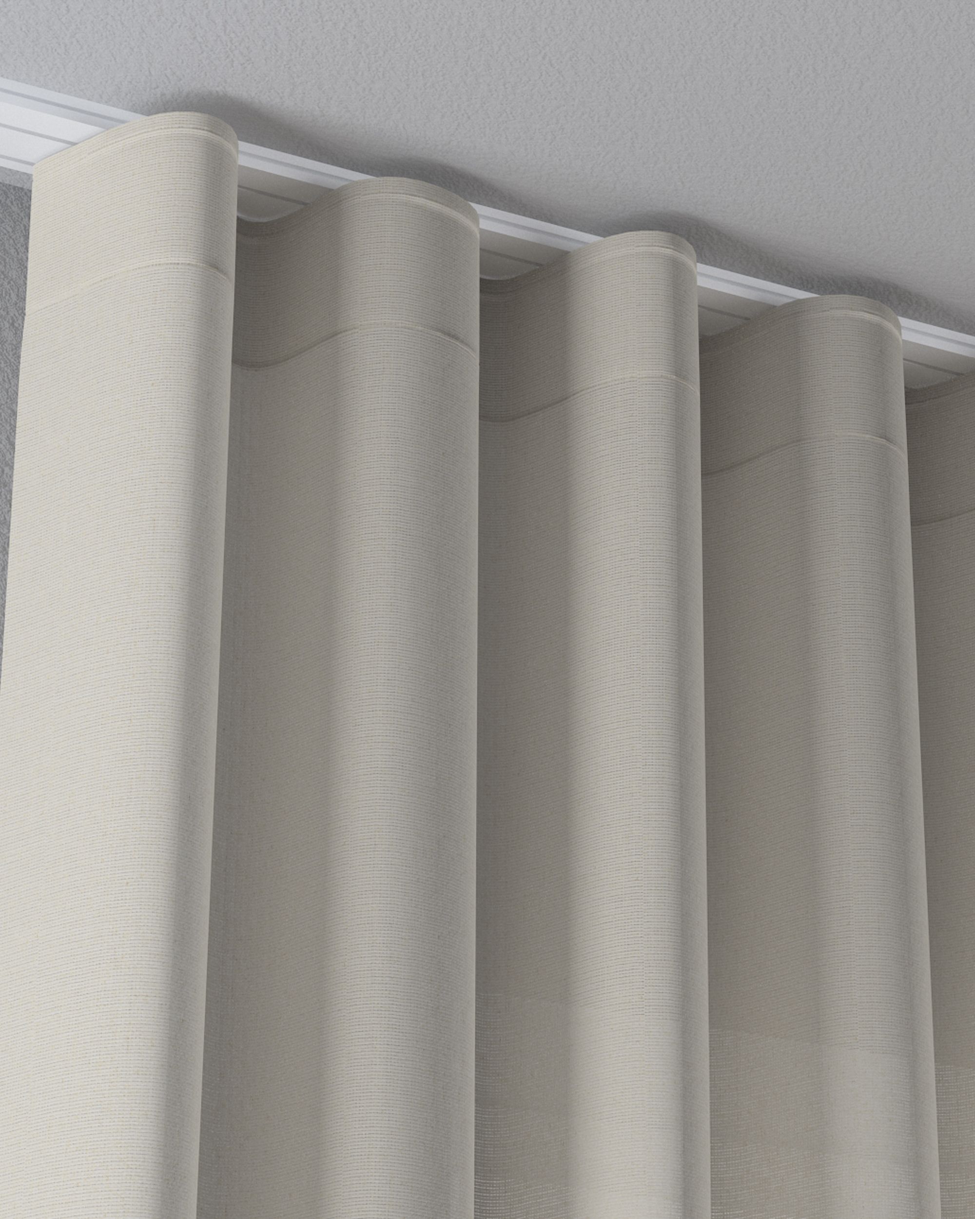 Wave net curtain product colour beige fabric semi-sheer, structured (hover)
