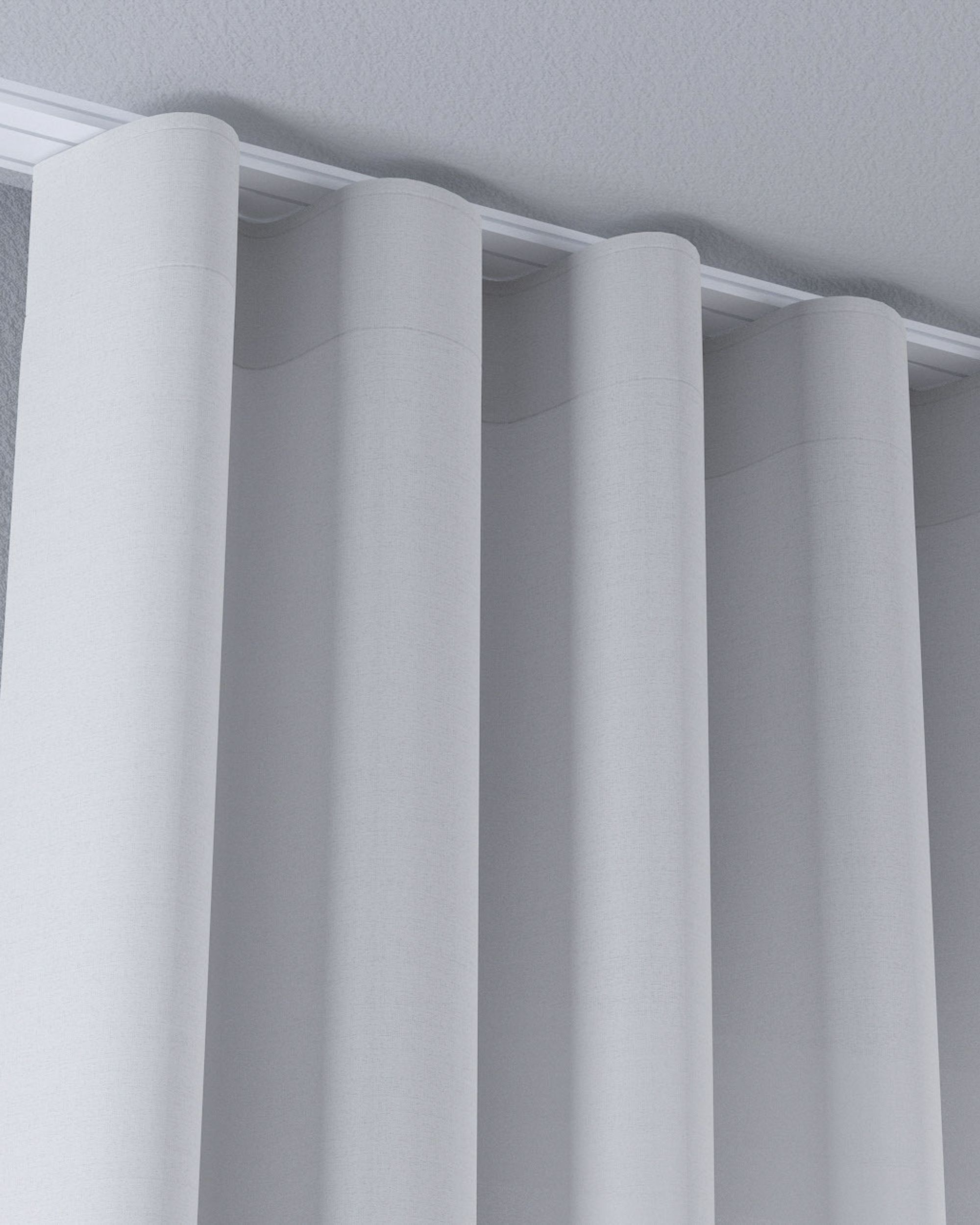 Wave net curtain product colour cream fabric semi-sheer, structured (hover)