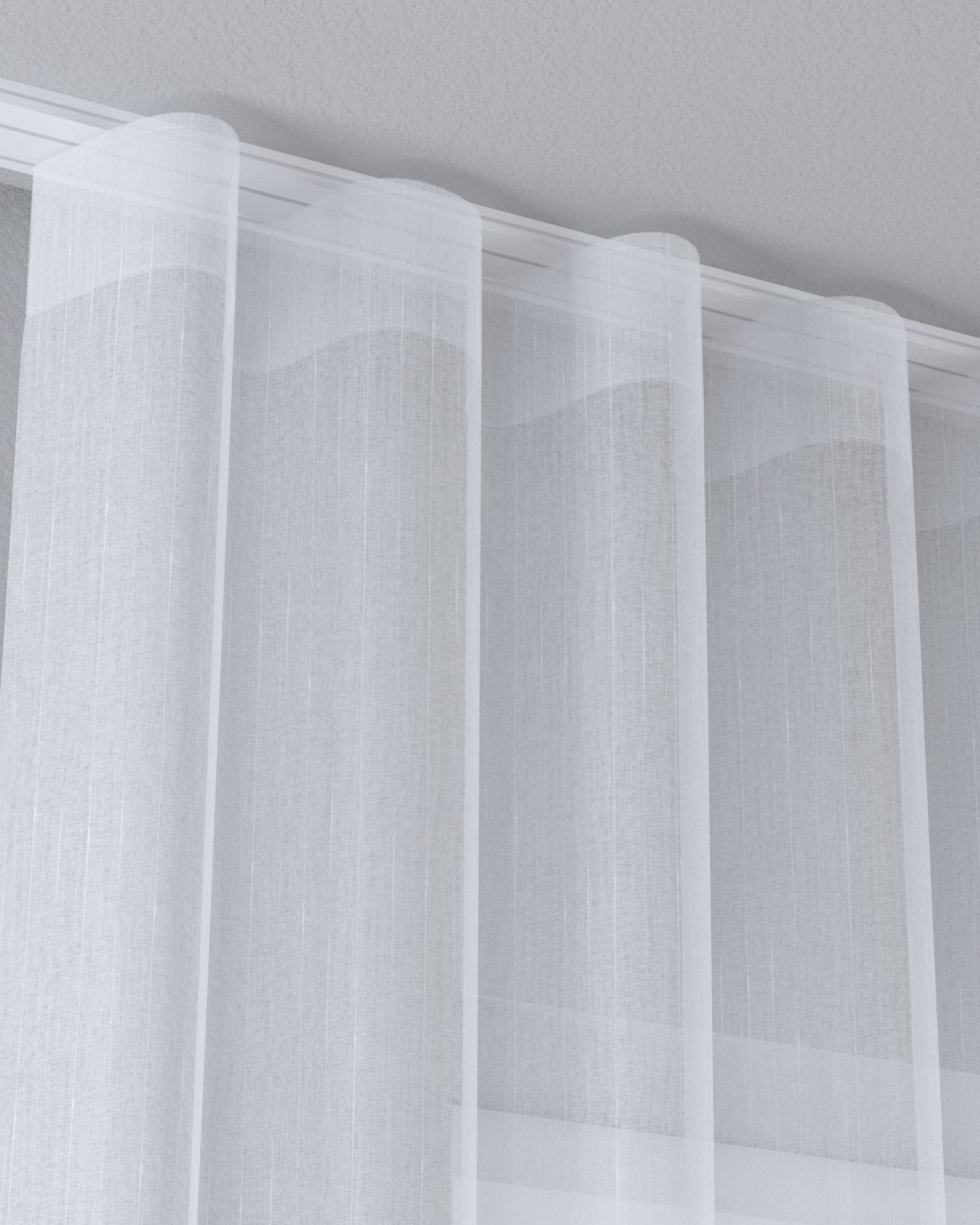 Wave net curtain product colour cream fabric semi-sheer, structured, patterned (hover)