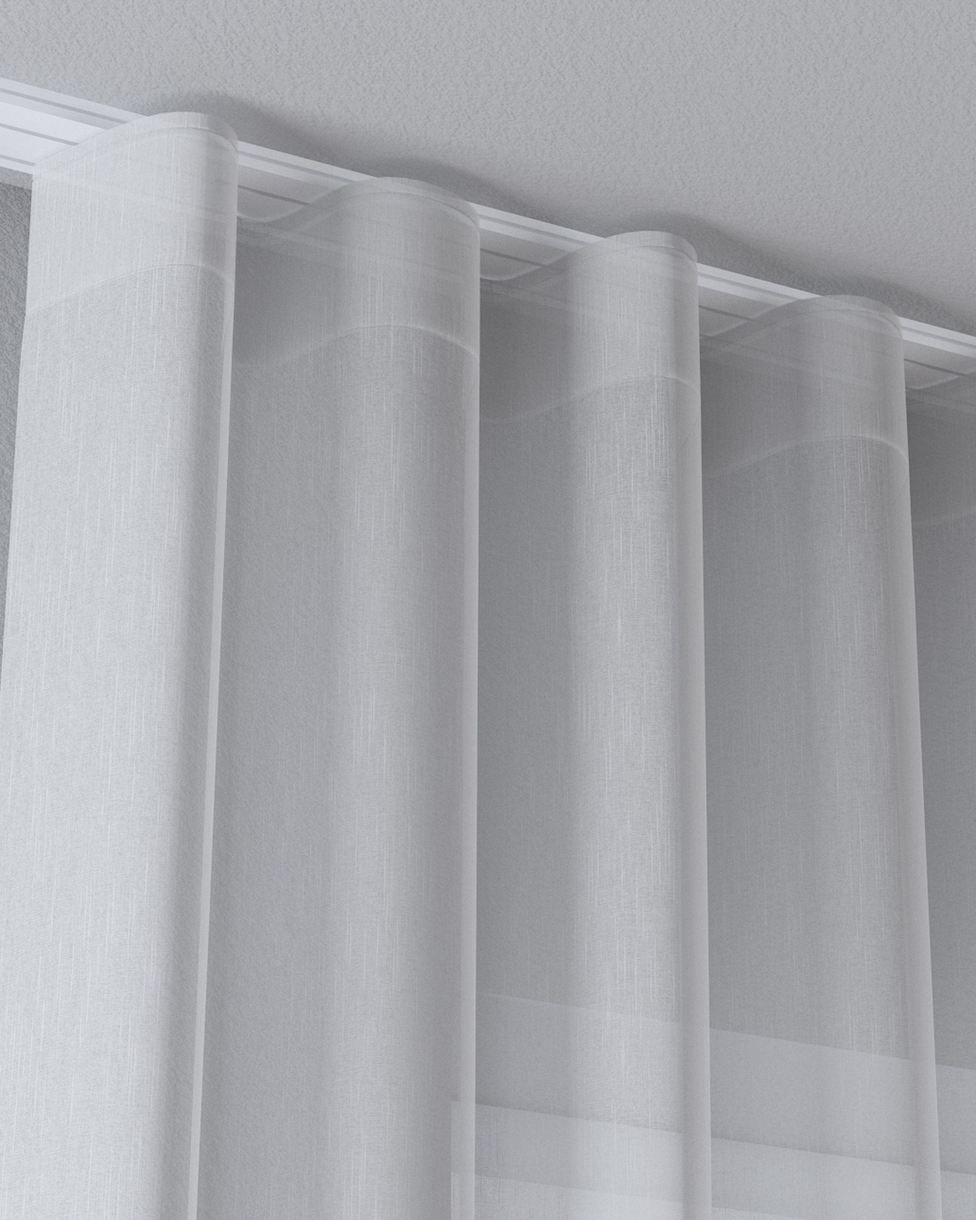Wave net curtain product colour cream fabric semi-sheer, structured, patterned (hover)