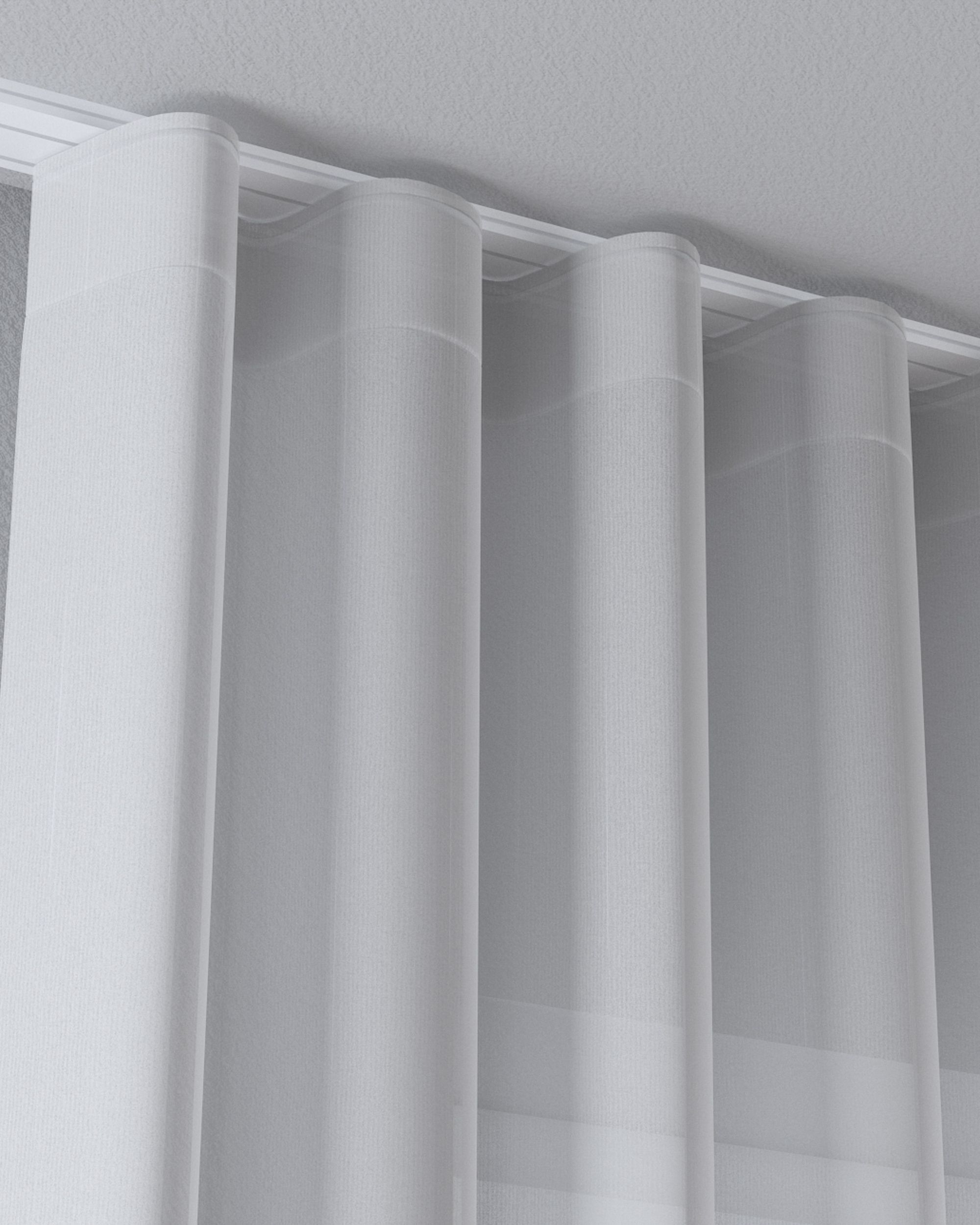 Wave net curtain product colour cream fabric semi-sheer, structured, patterned (hover)