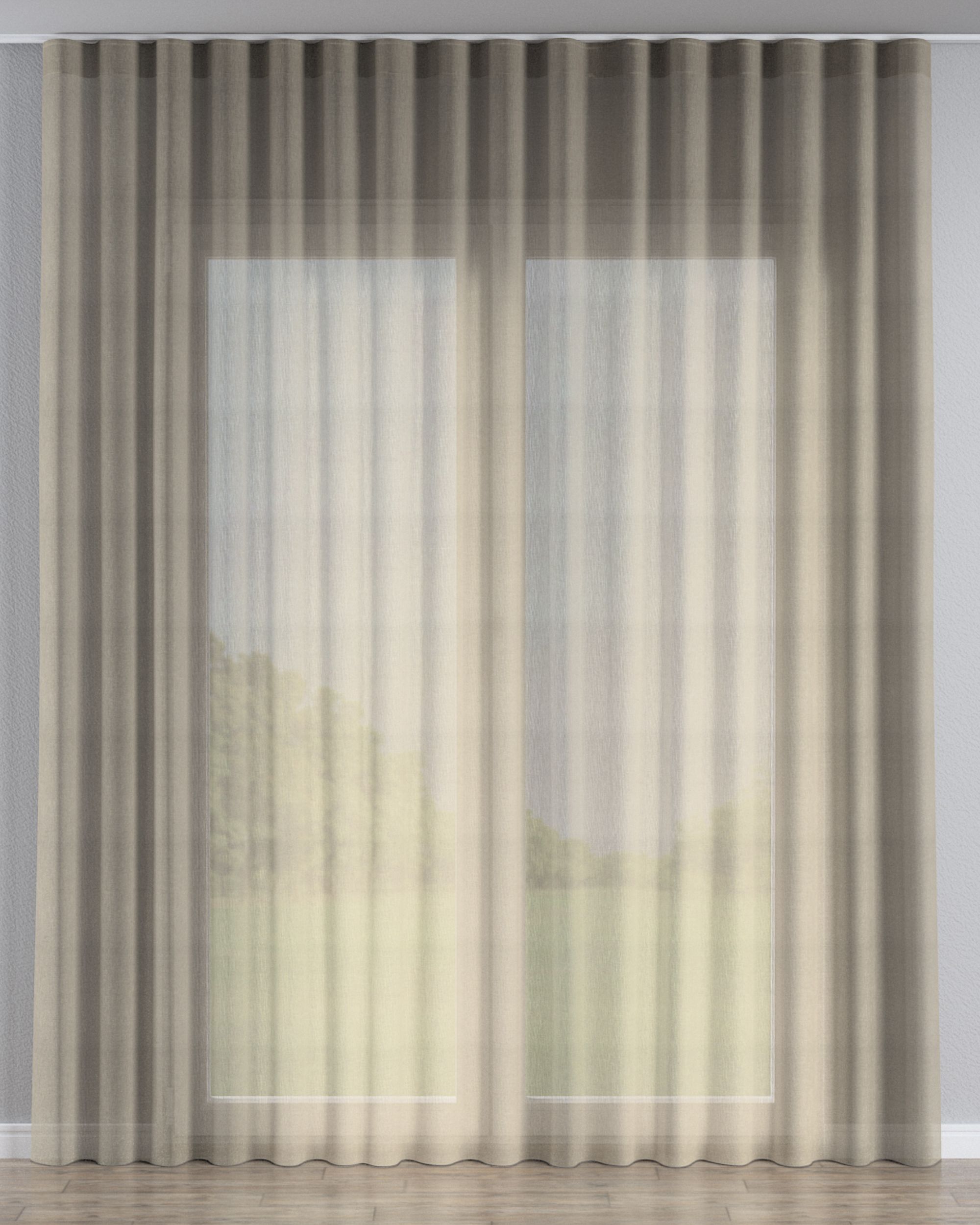 Wave net curtain product colour beige fabric semi-sheer, structured