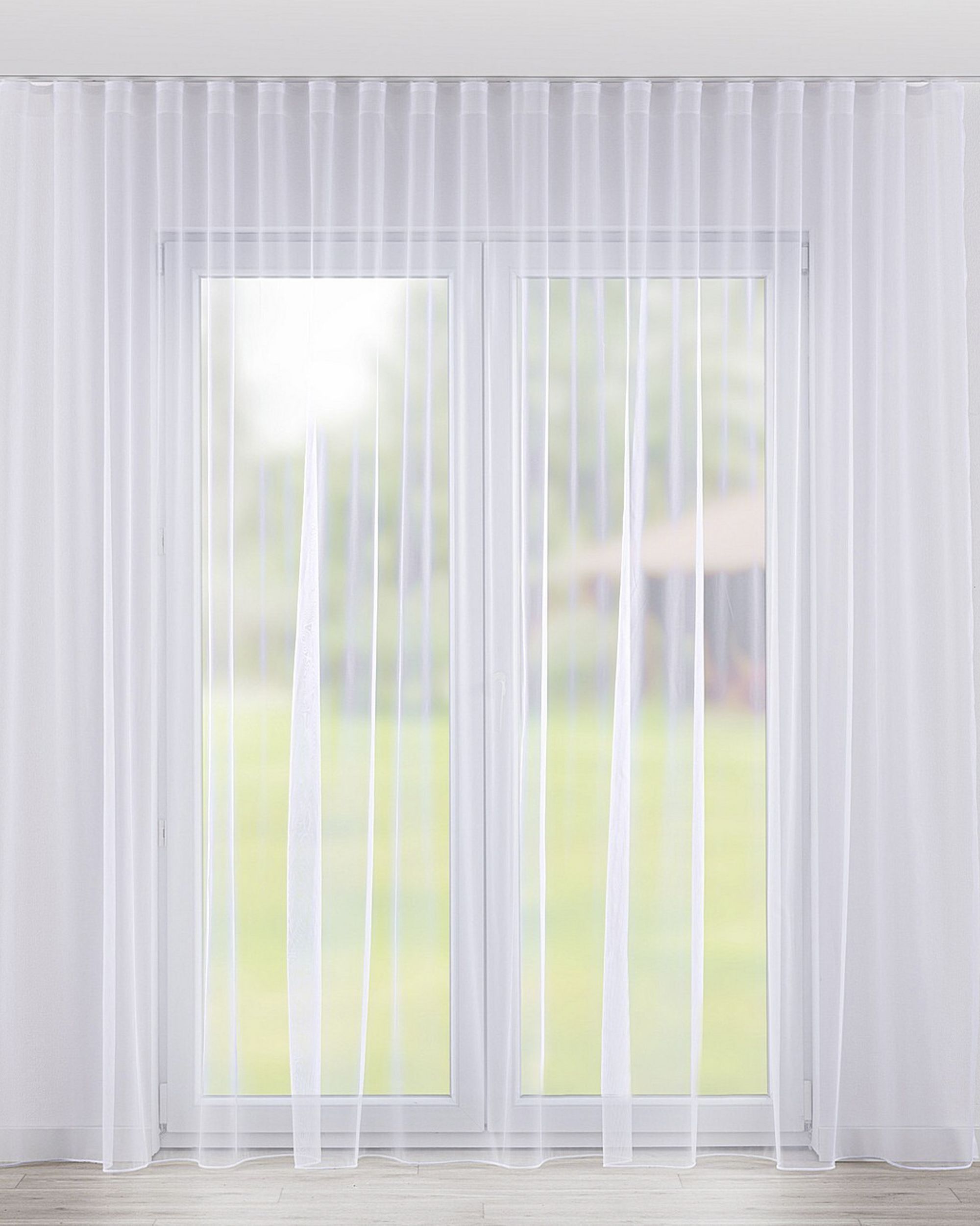 Wave net curtain product colour white fabric semi-sheer