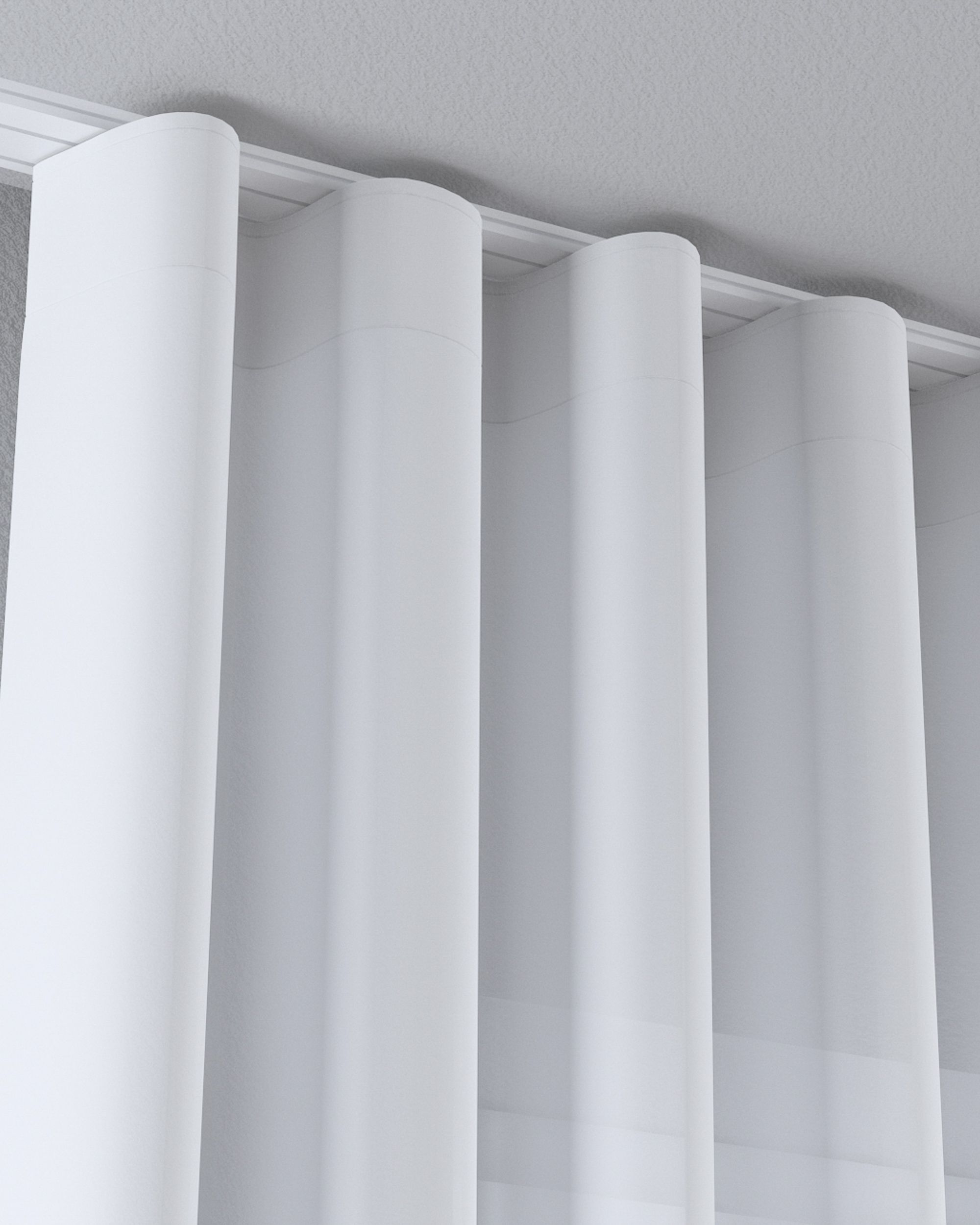 Wave net curtain product colour white fabric semi-sheer, structured (hover)