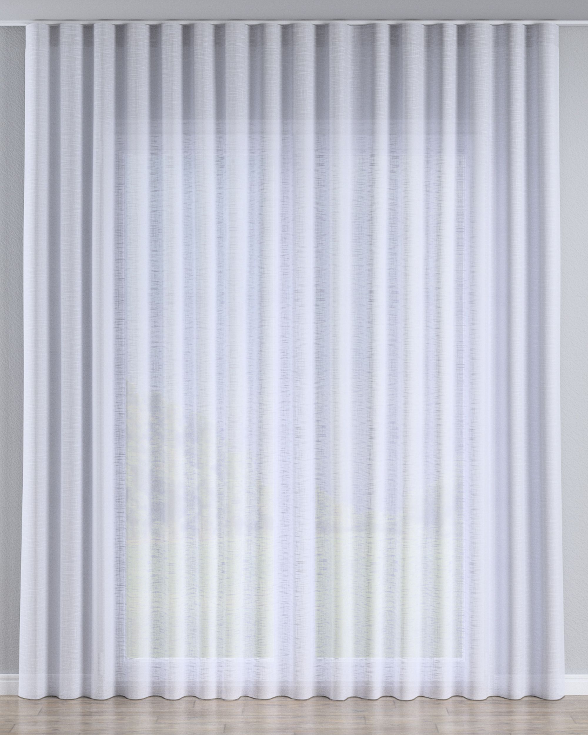 Wave net curtain product colour white fabric semi-sheer, structured