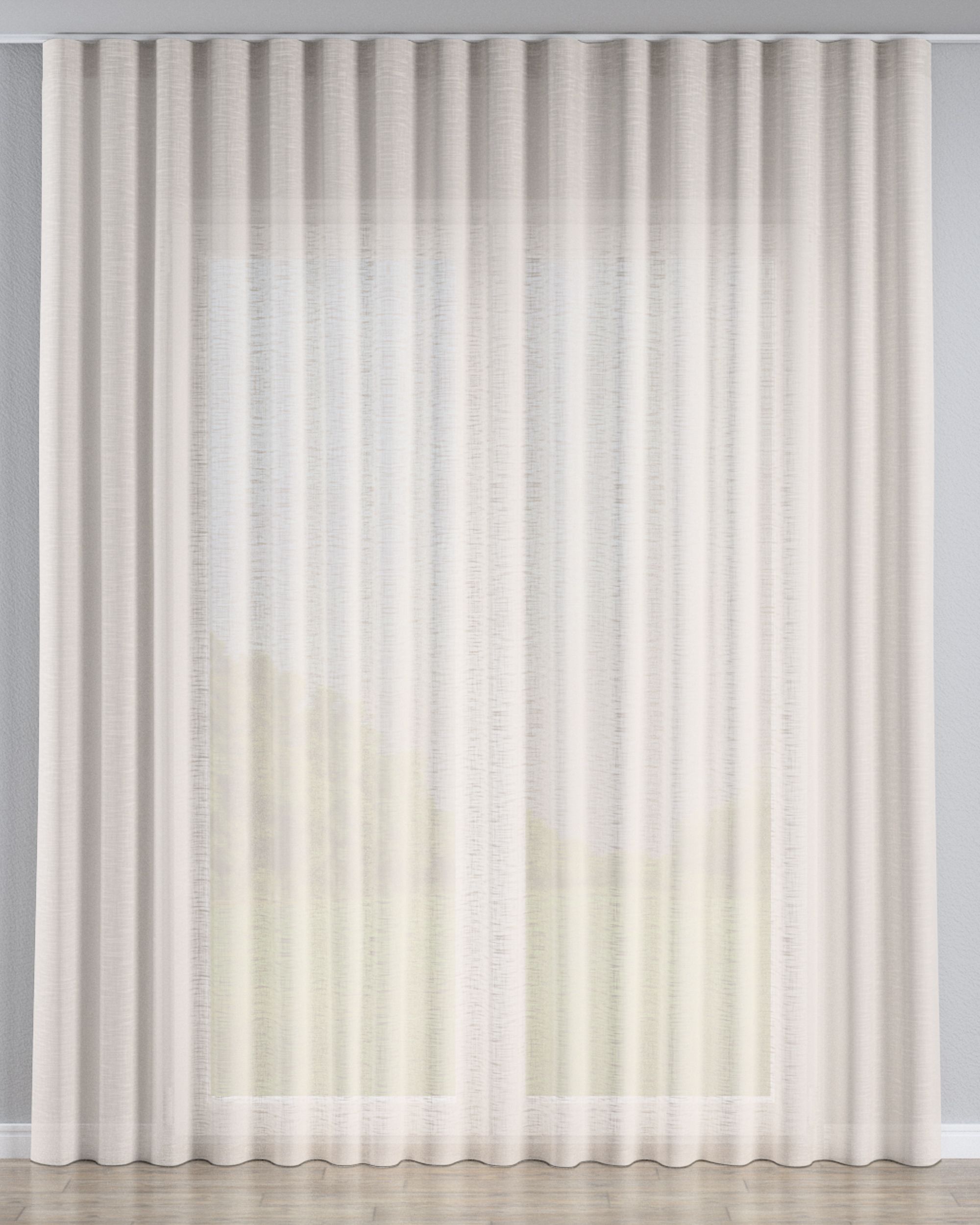 Wave net curtain product colour cream fabric semi-sheer, structured