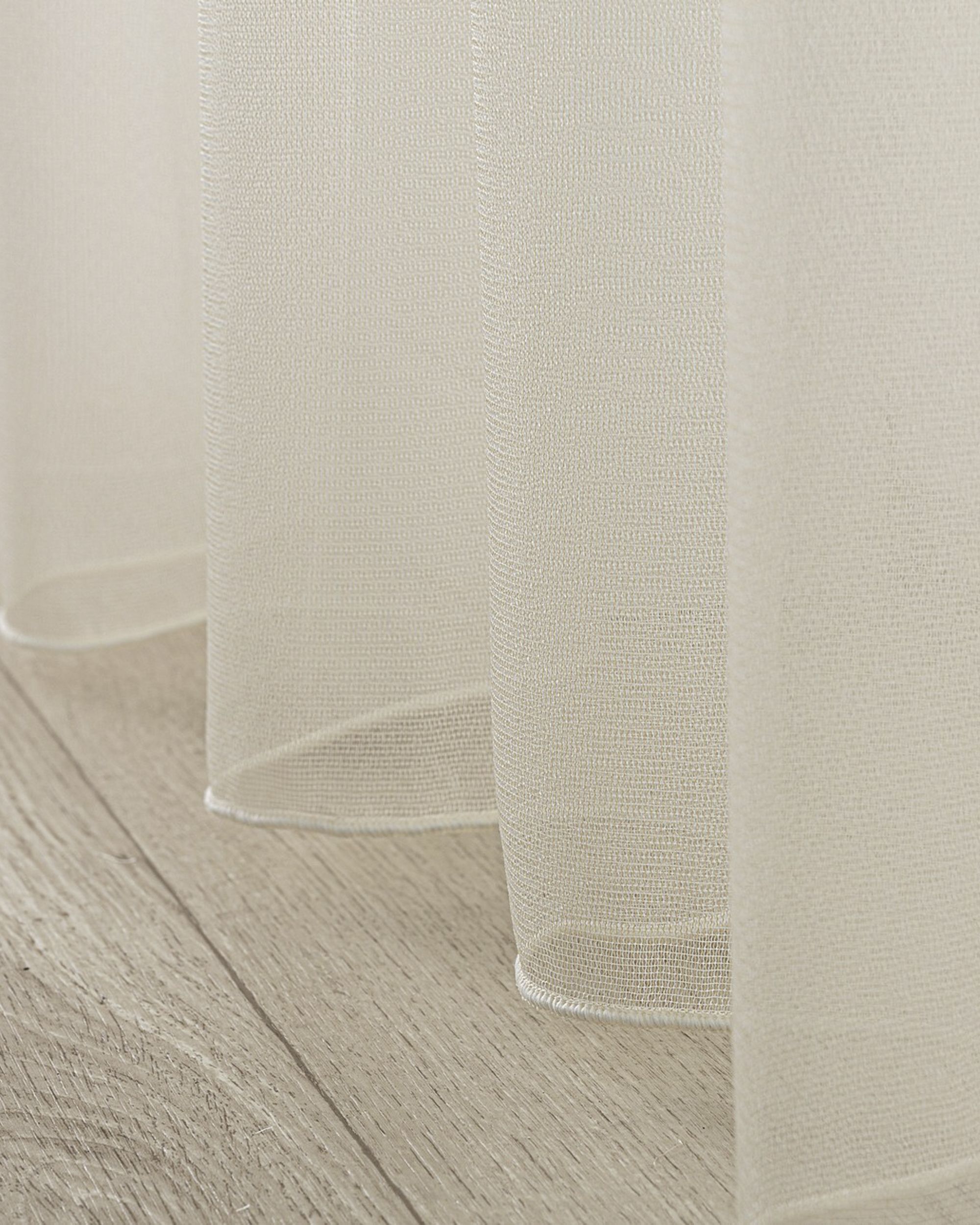 Net curtain with double pinch pleat product colour gold fabric semi-sheer, gloss, structured (hover)