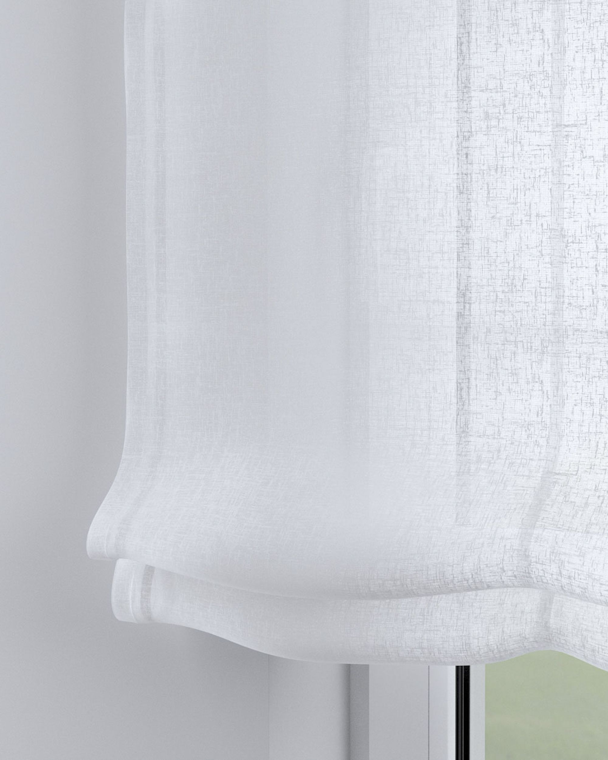 Venice Roman blind product colour white fabric semi-sheer, structured (hover)