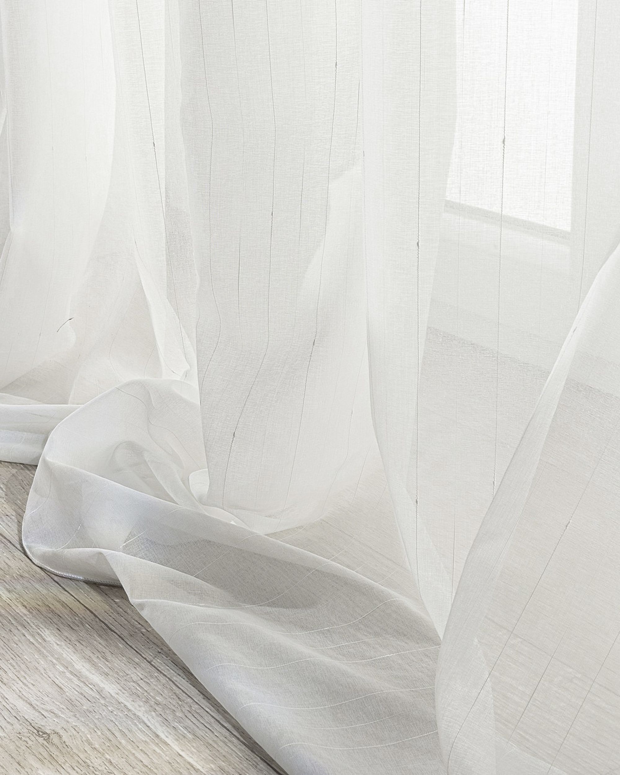 Single pinch pleat curtain product colour cream fabric semi-sheer, structured, patterned