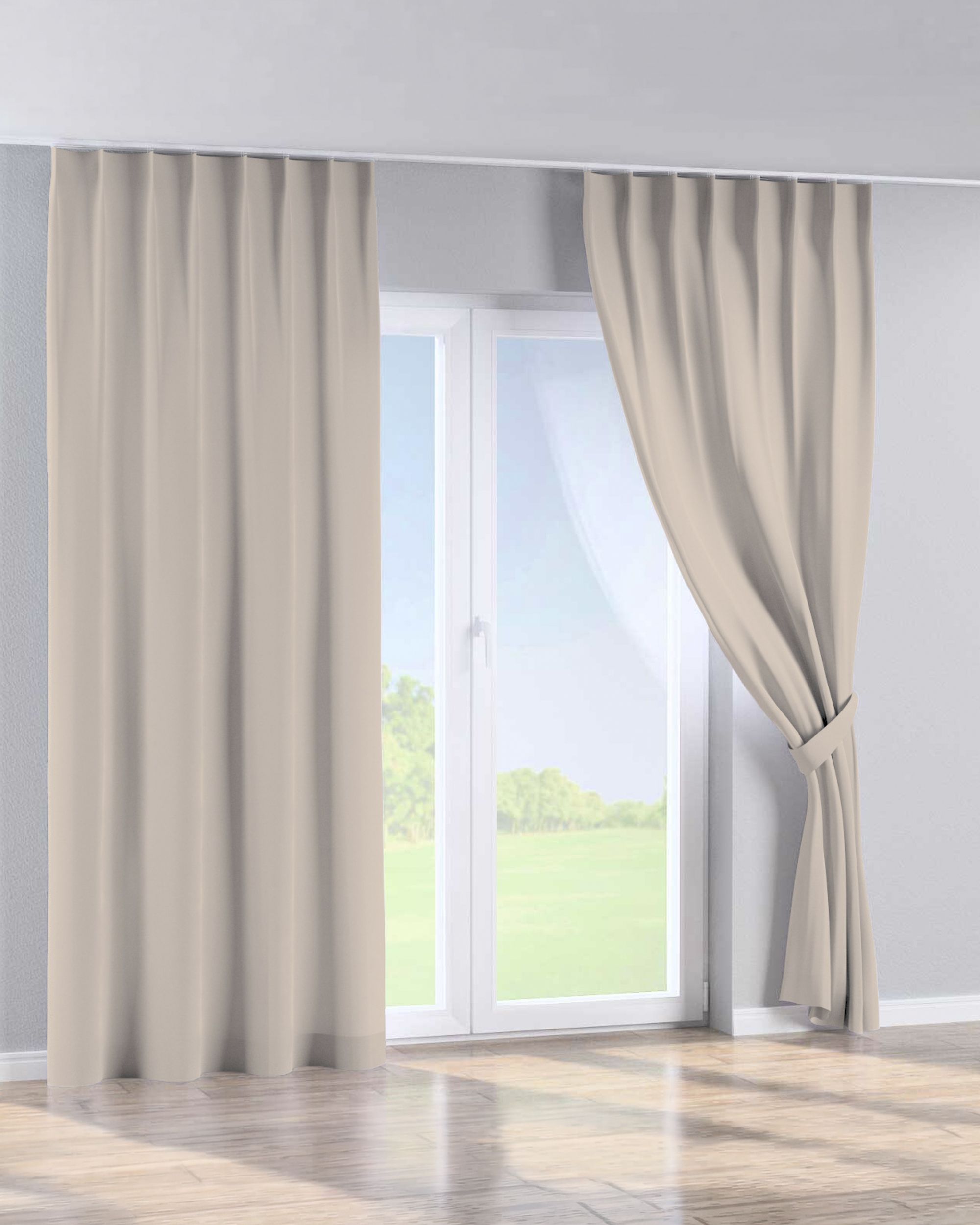Single pinch pleat curtain product colour beige (hover)