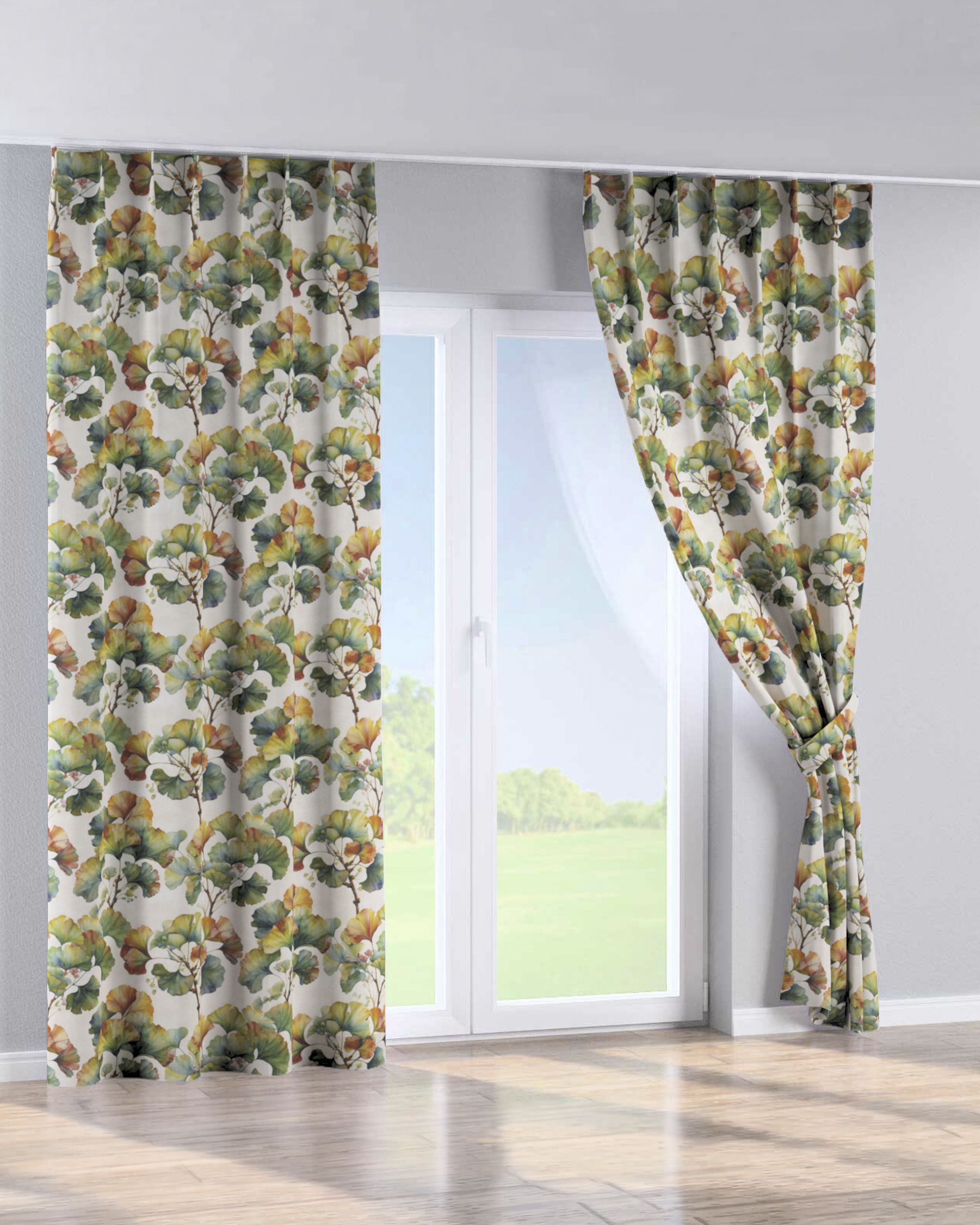 Single pinch pleat curtain product colour multicolour fabric structured, patterned (hover)