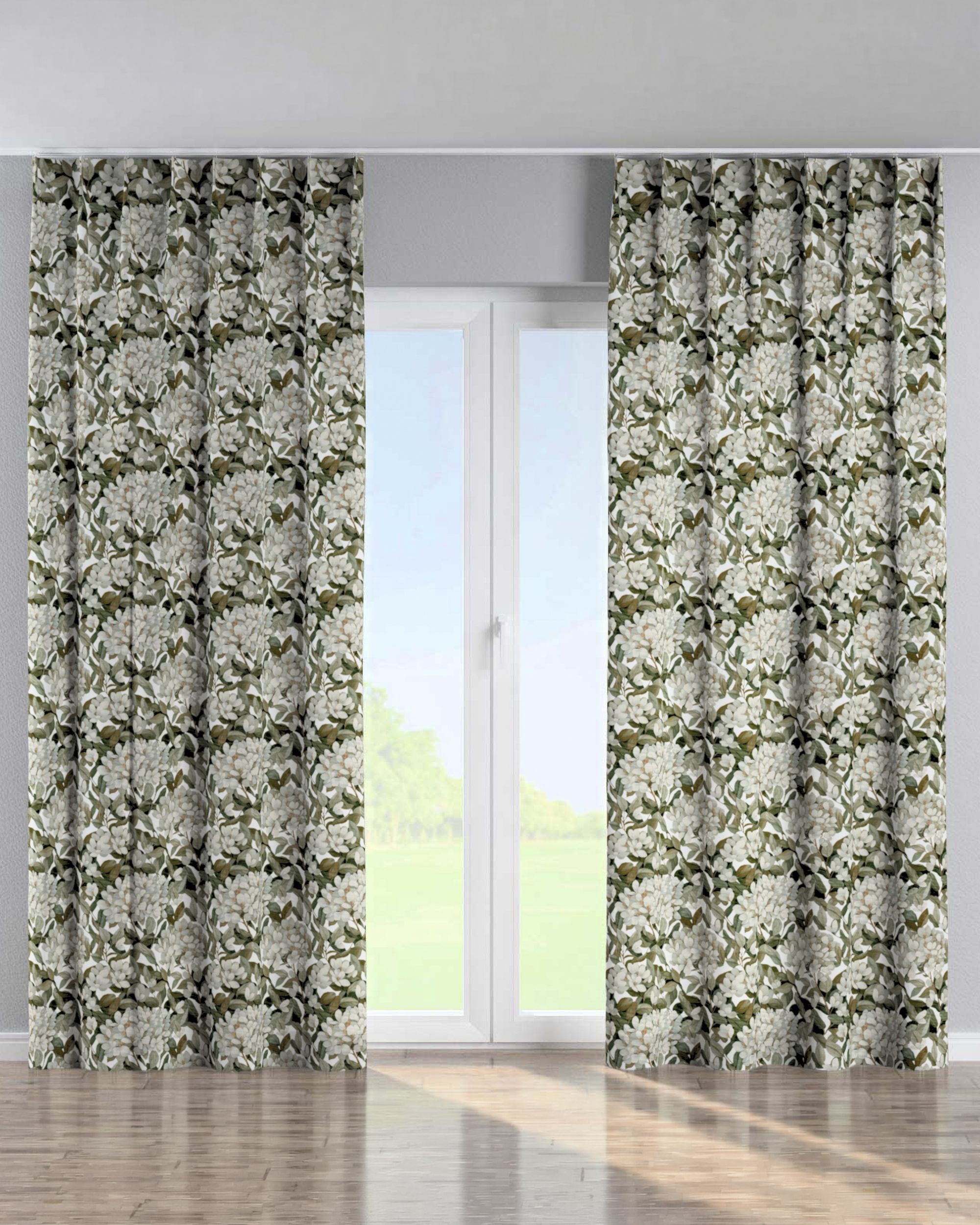 Single pinch pleat curtain product colour multicolour fabric structured, patterned