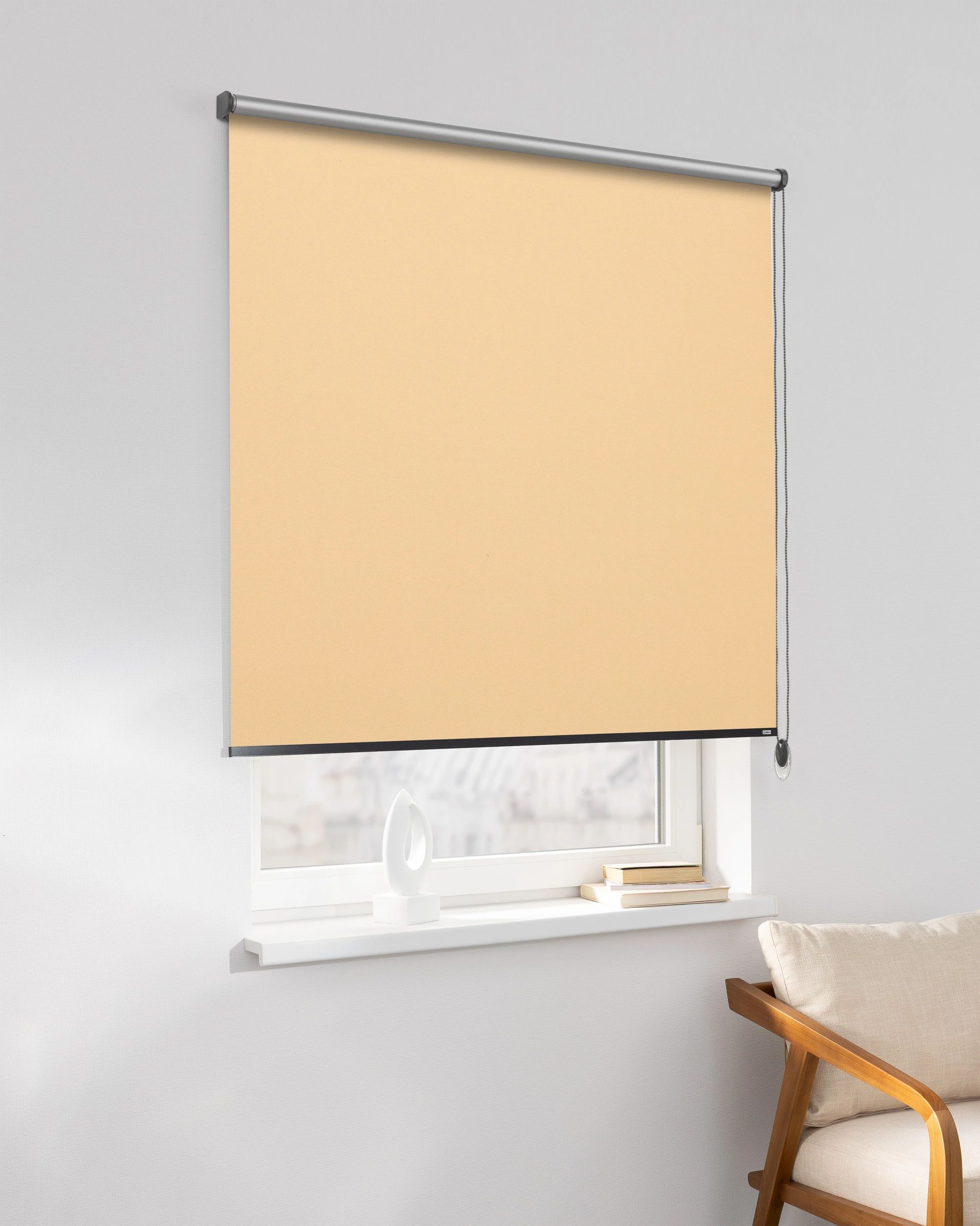 Classic Roller Blind product colour beige fabric reflective, blackout