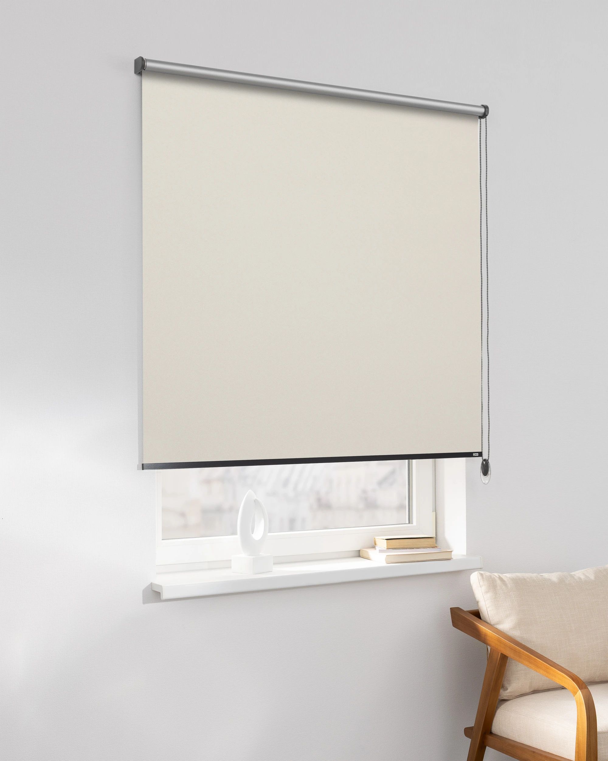 Classic Roller Blind product colour grey fabric reflective, blackout