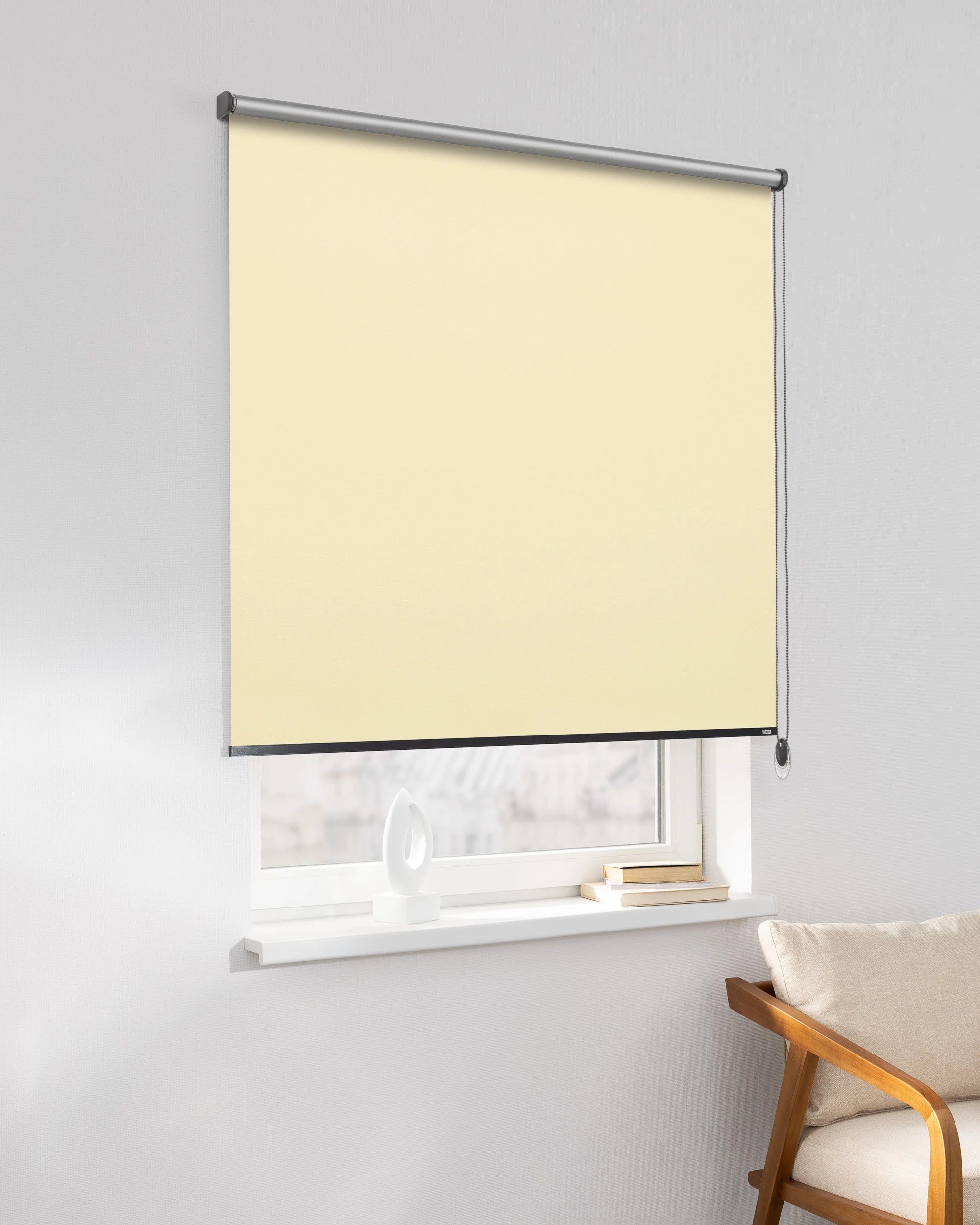 Classic Roller Blind product colour beige fabric reflective, blackout
