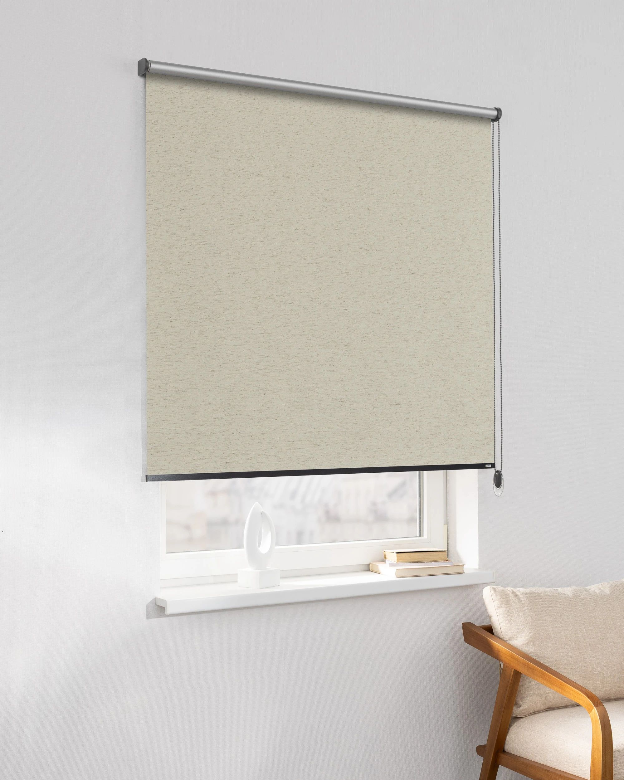 Classic Roller Blind product colour grey fabric reflective, blackout