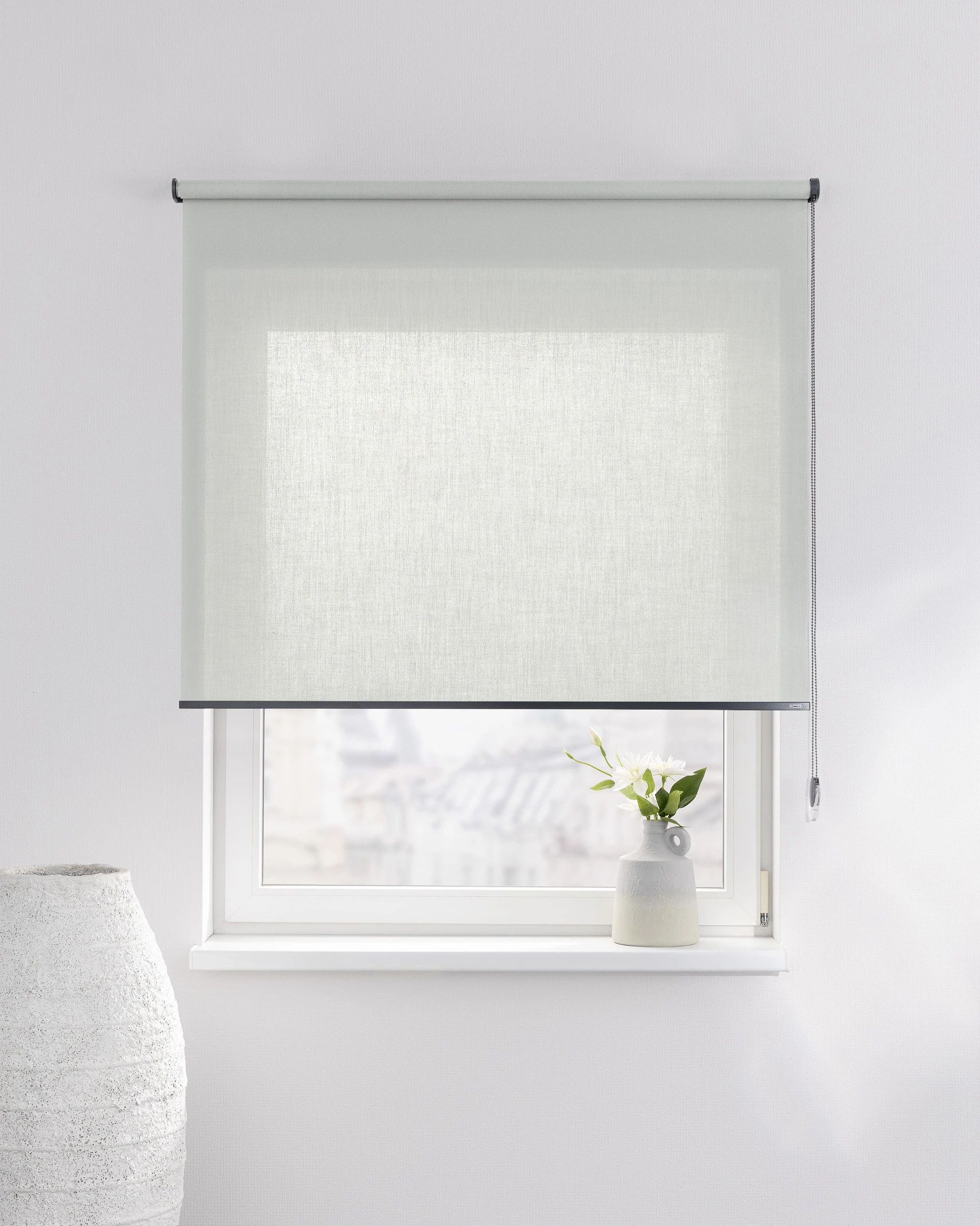 Classic Roller Blind product colour green fabric semi-sheer (hover)