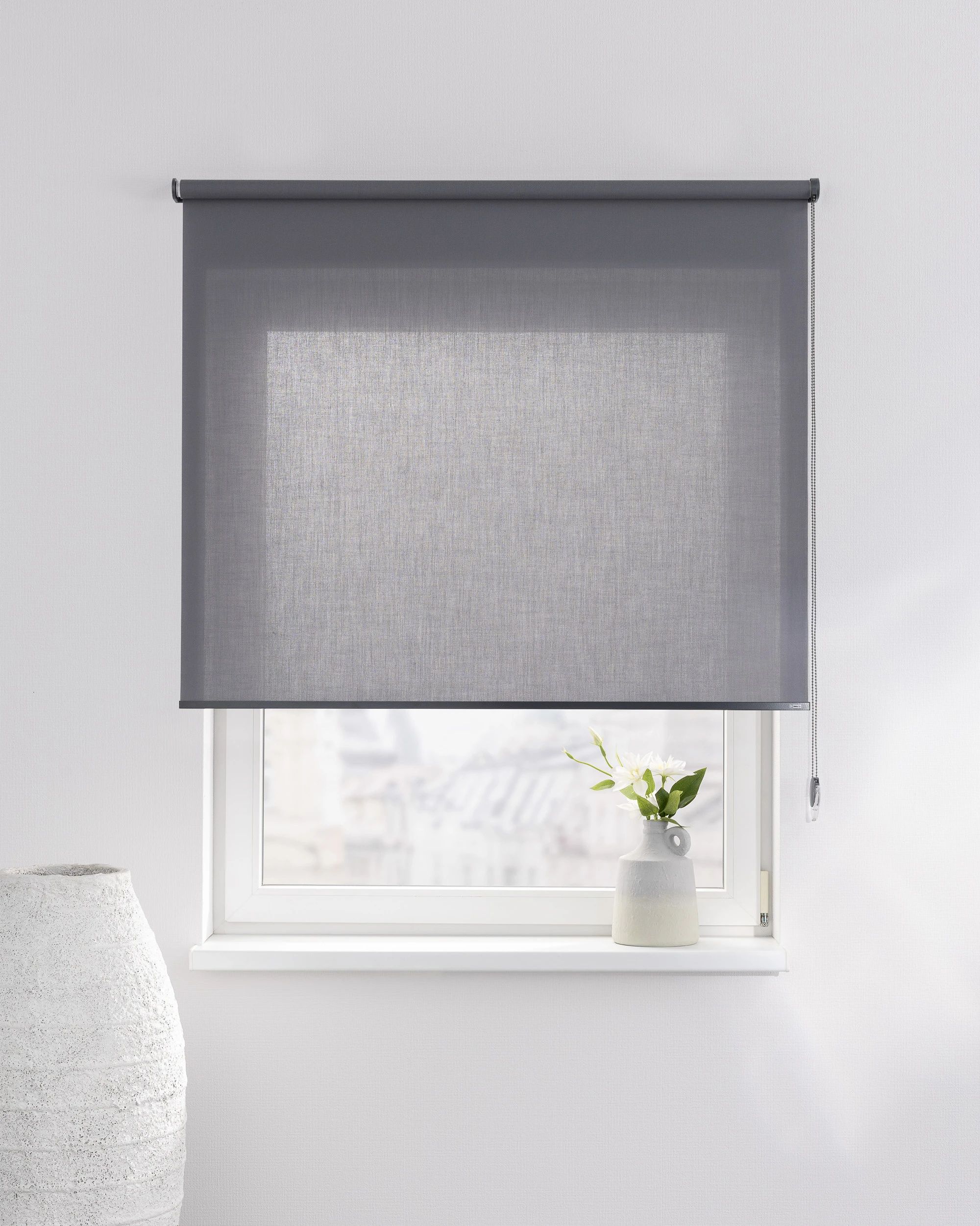 Classic Roller Blind product colour grey fabric semi-sheer (hover)