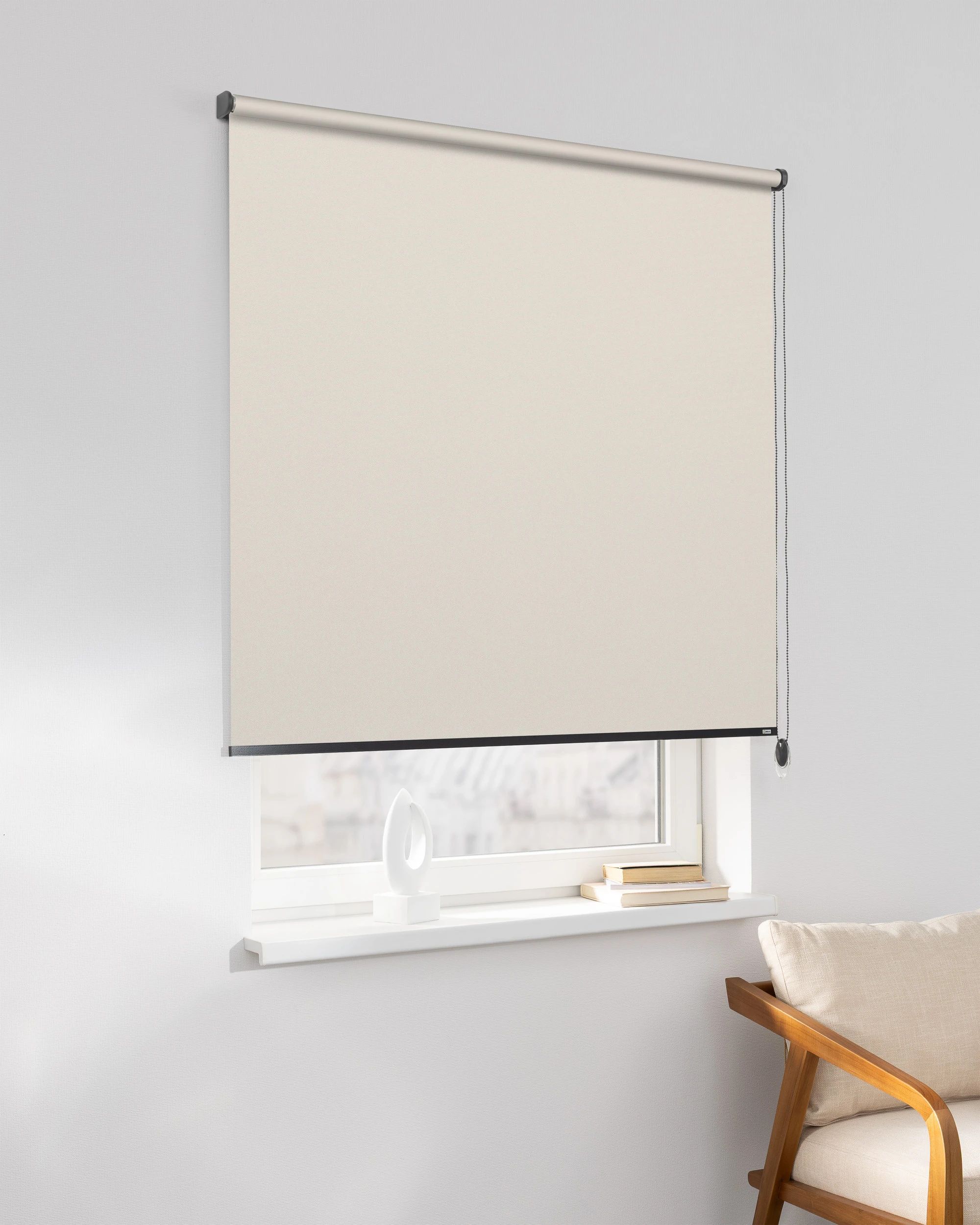 Classic Roller Blind product colour grey fabric blackout