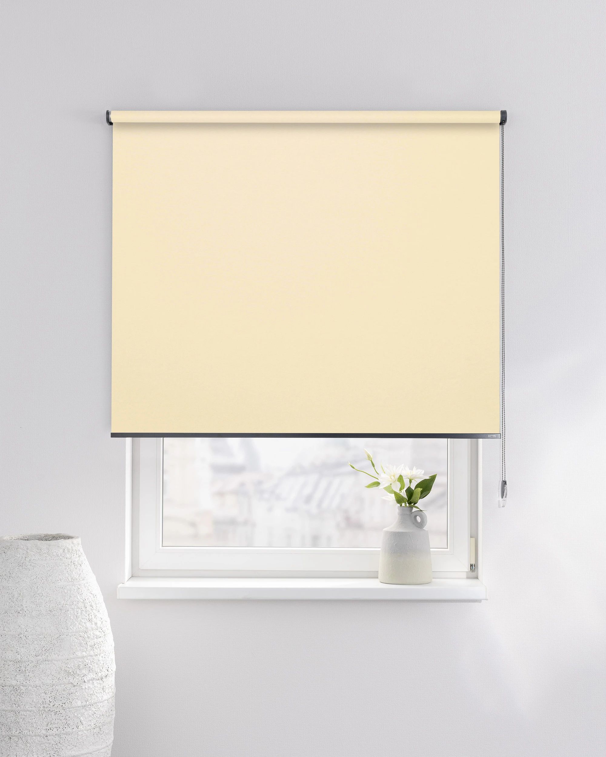 Classic Roller Blind product colour cream fabric blackout (hover)