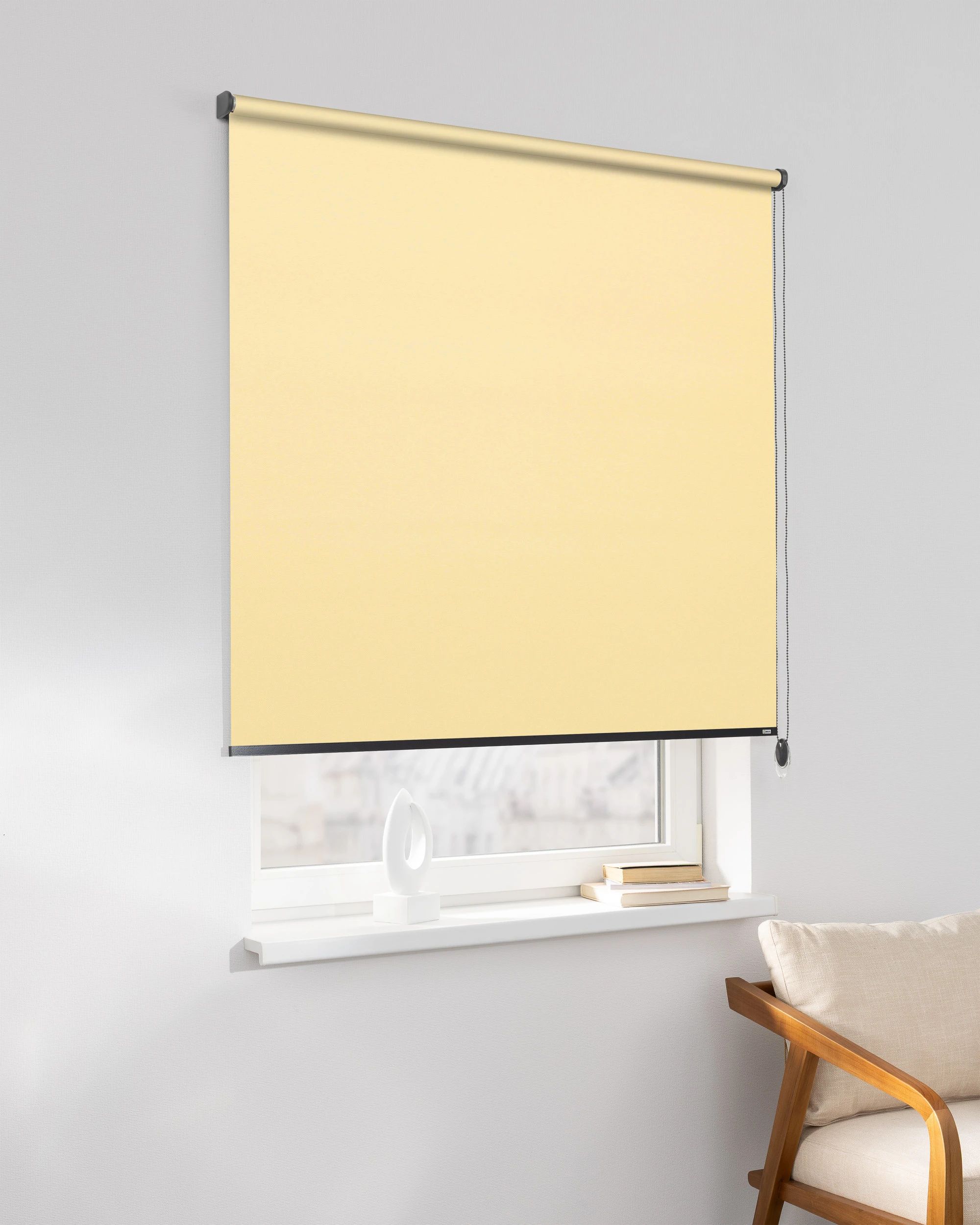 Classic Roller Blind product colour yellow fabric blackout