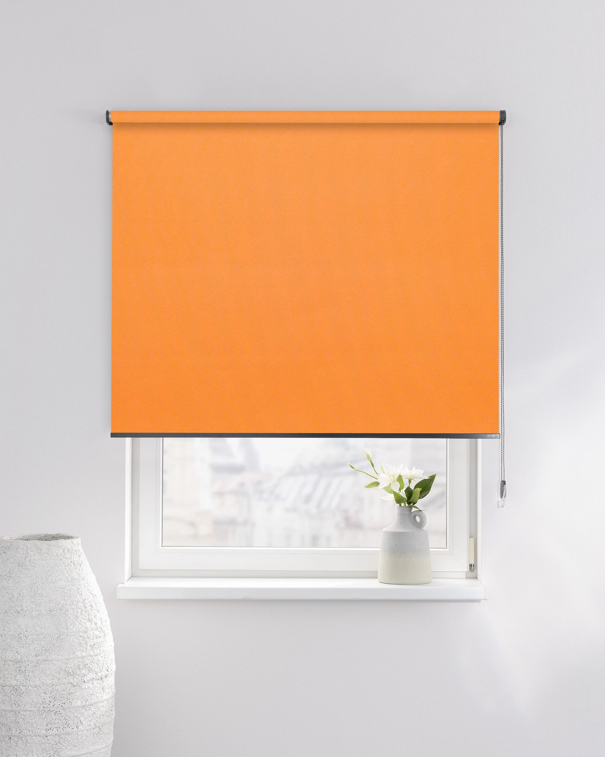 Classic Roller Blind product colour orange fabric blackout (hover)