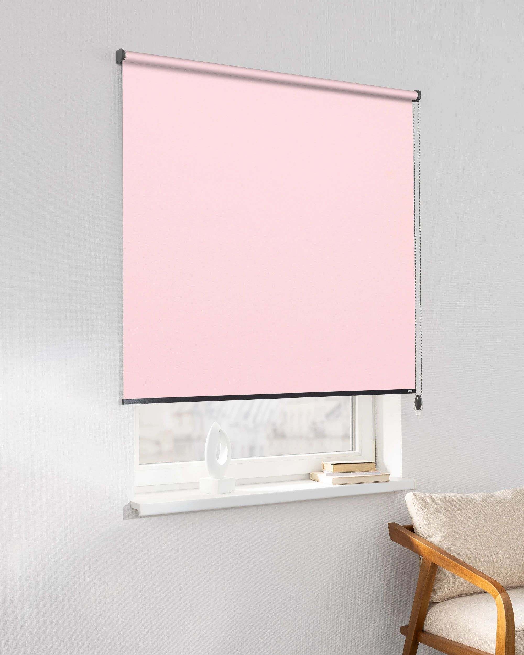 Classic Roller Blind product colour pink fabric blackout