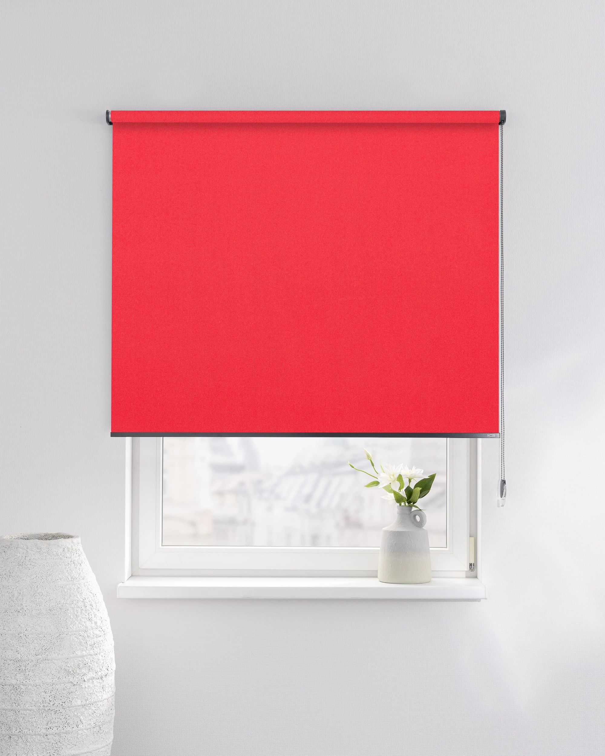 Classic Roller Blind product colour red fabric blackout (hover)