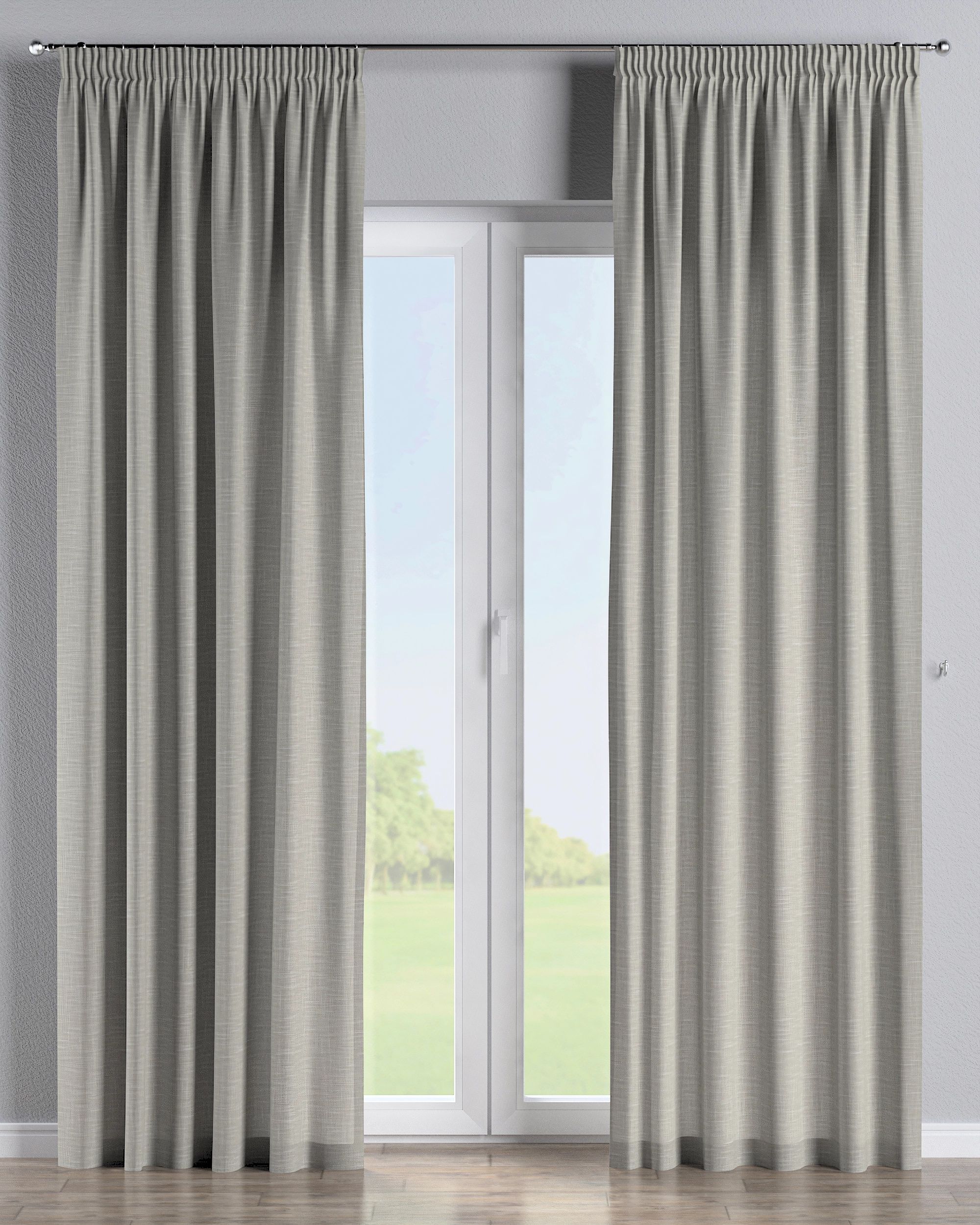 Pencil pleat curtain product colour beige fabric structured