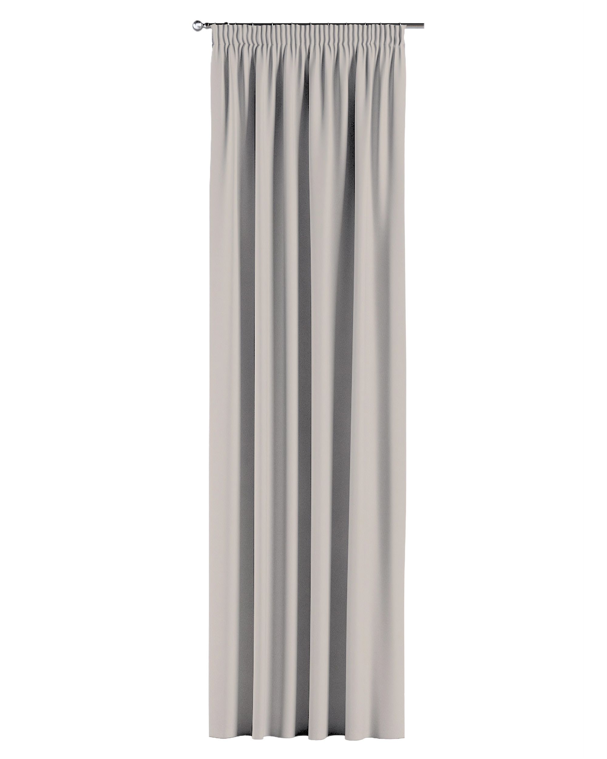 Pencil pleat curtain product colour beige fabric blackout (hover)