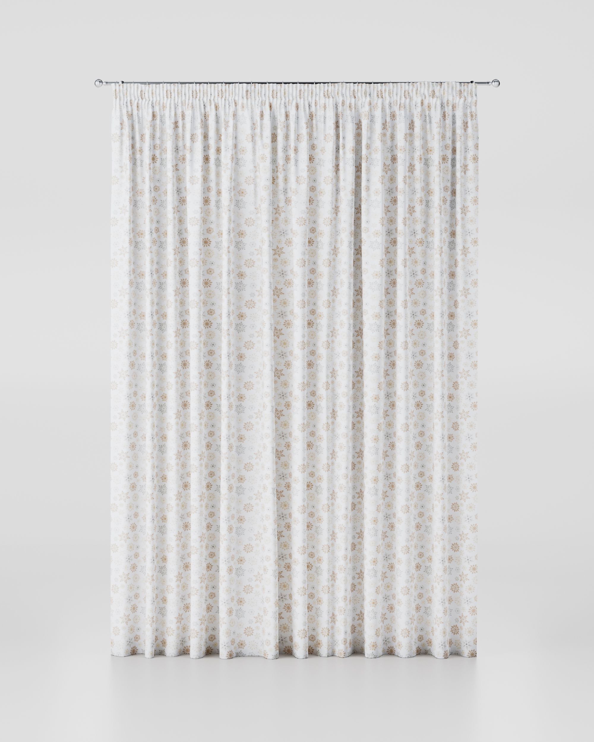 Pencil pleat curtain product colour white fabric patterned