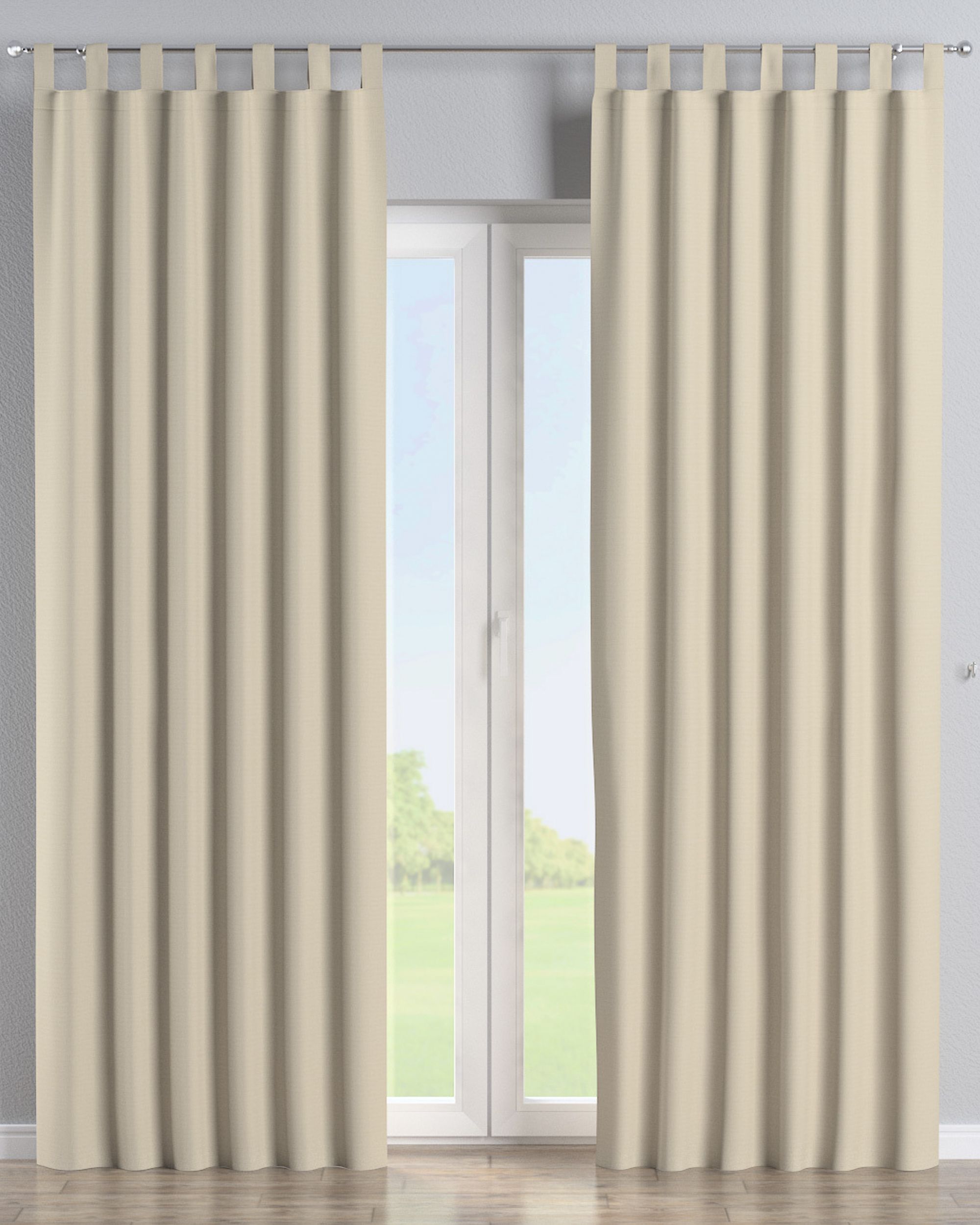 Tab top curtain product colour beige fabric outdoor, structured