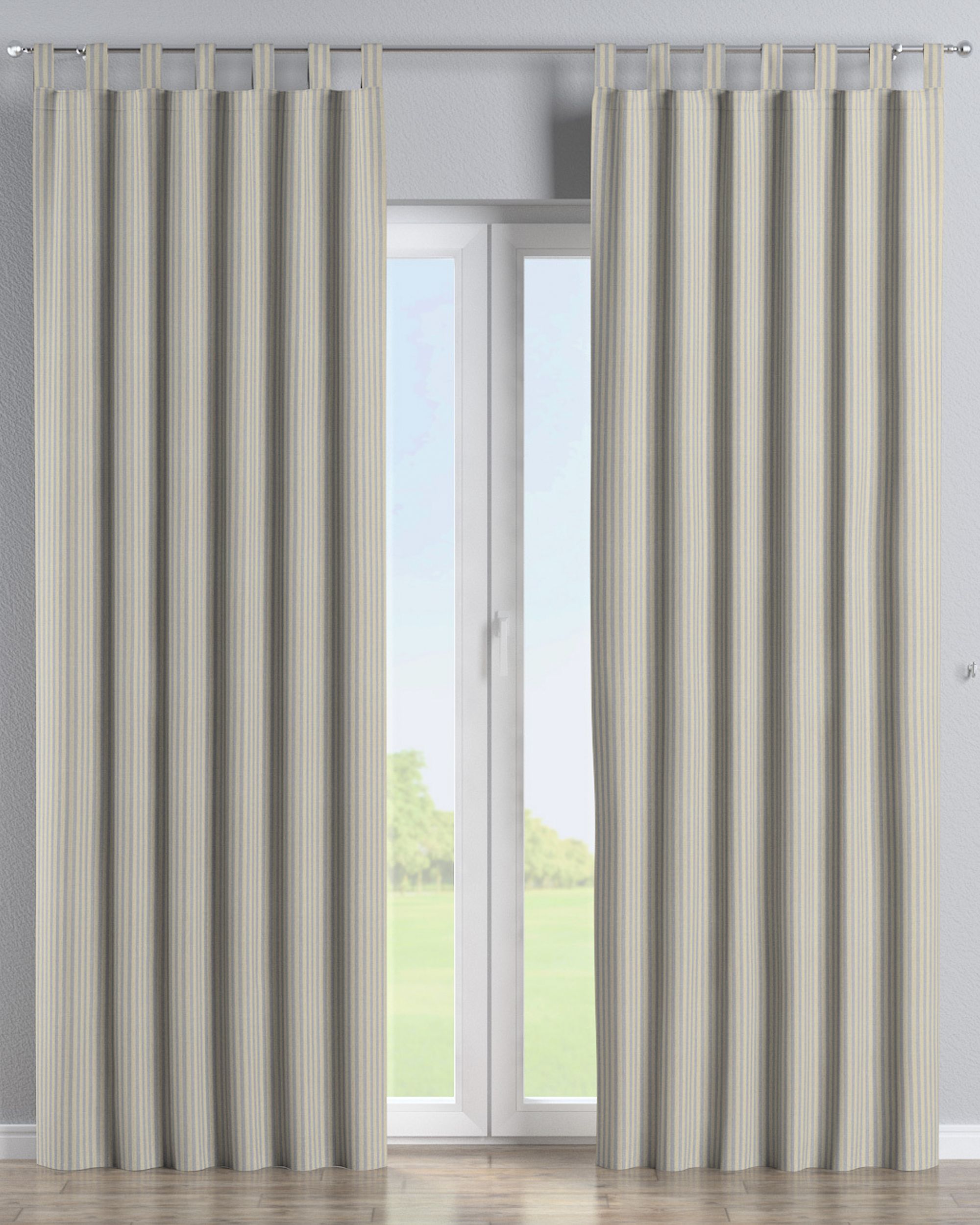 Tab top curtain product colour beige fabric outdoor, structured, patterned
