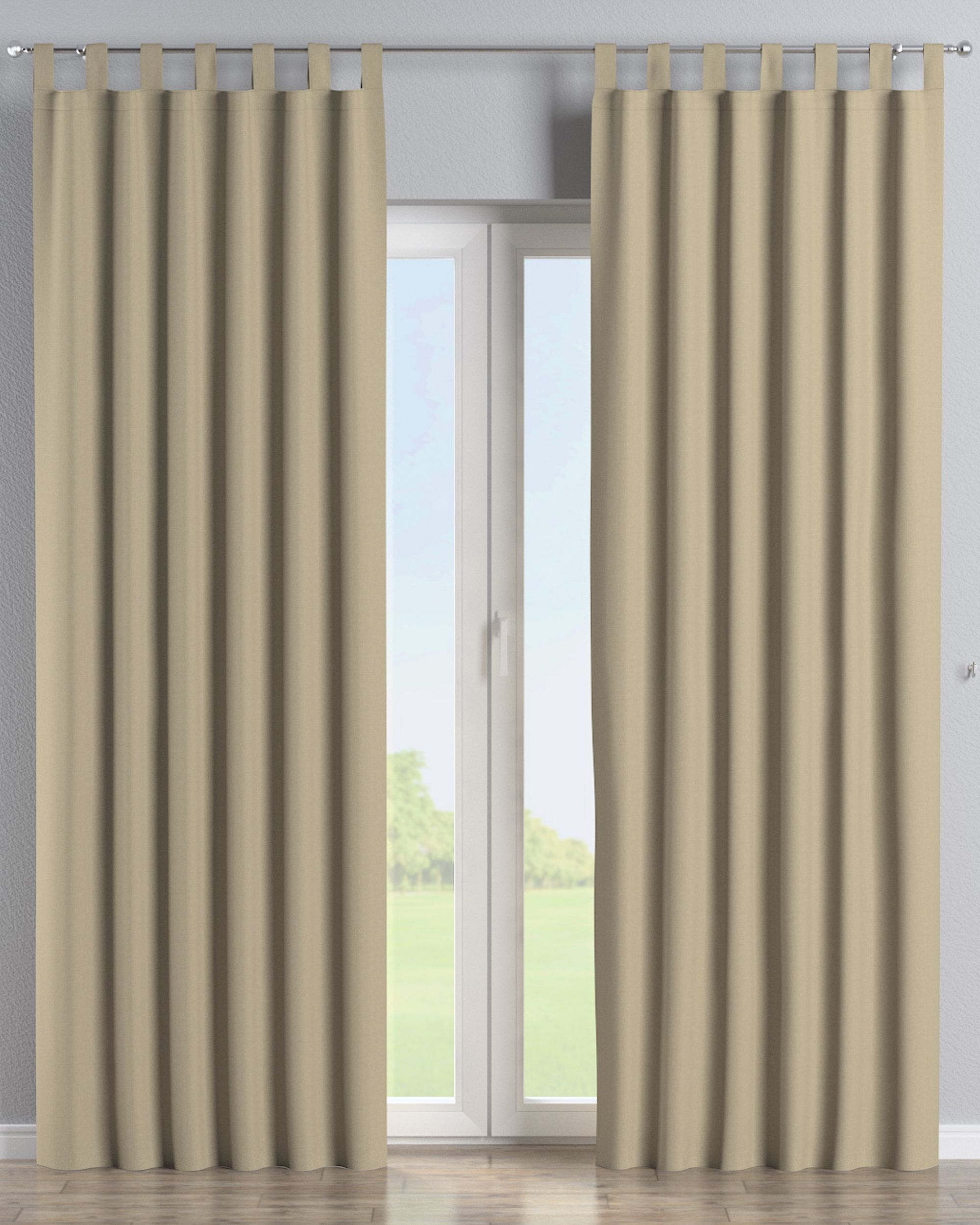 Tab top curtain product colour beige fabric outdoor, structured