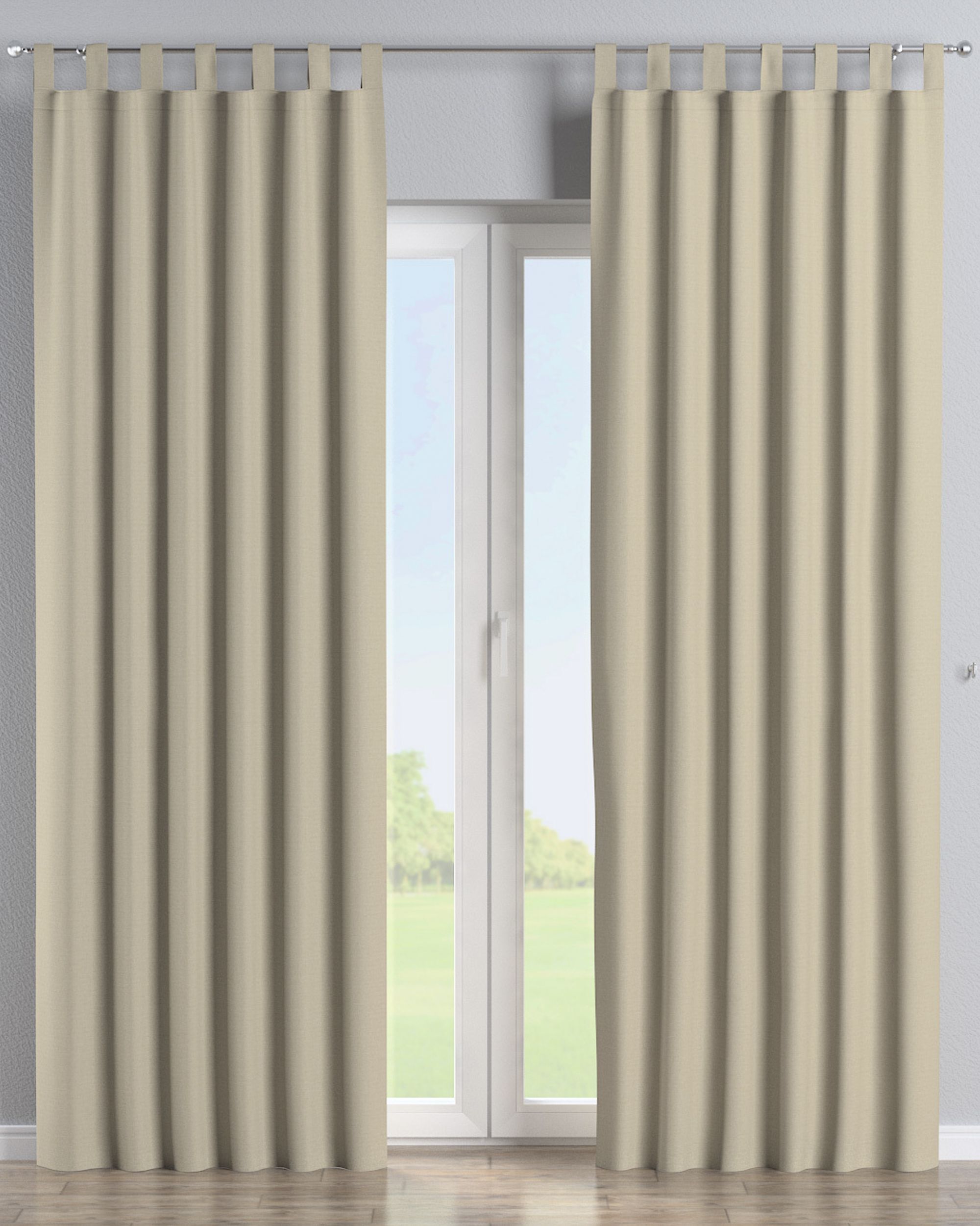 Tab top curtain product colour beige fabric outdoor, structured