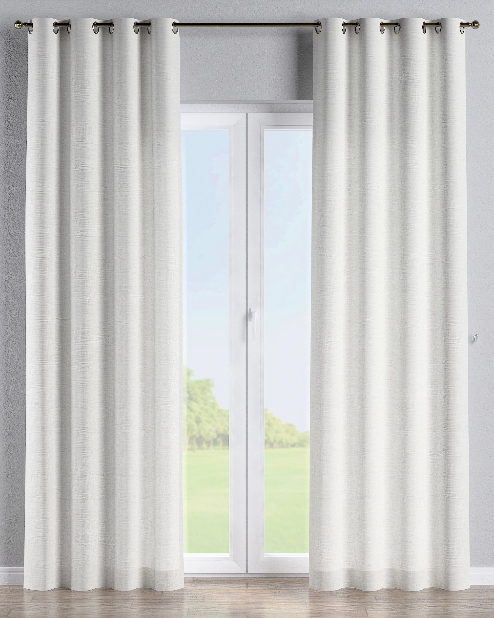 Eyelet curtain product colour cream fabric structured