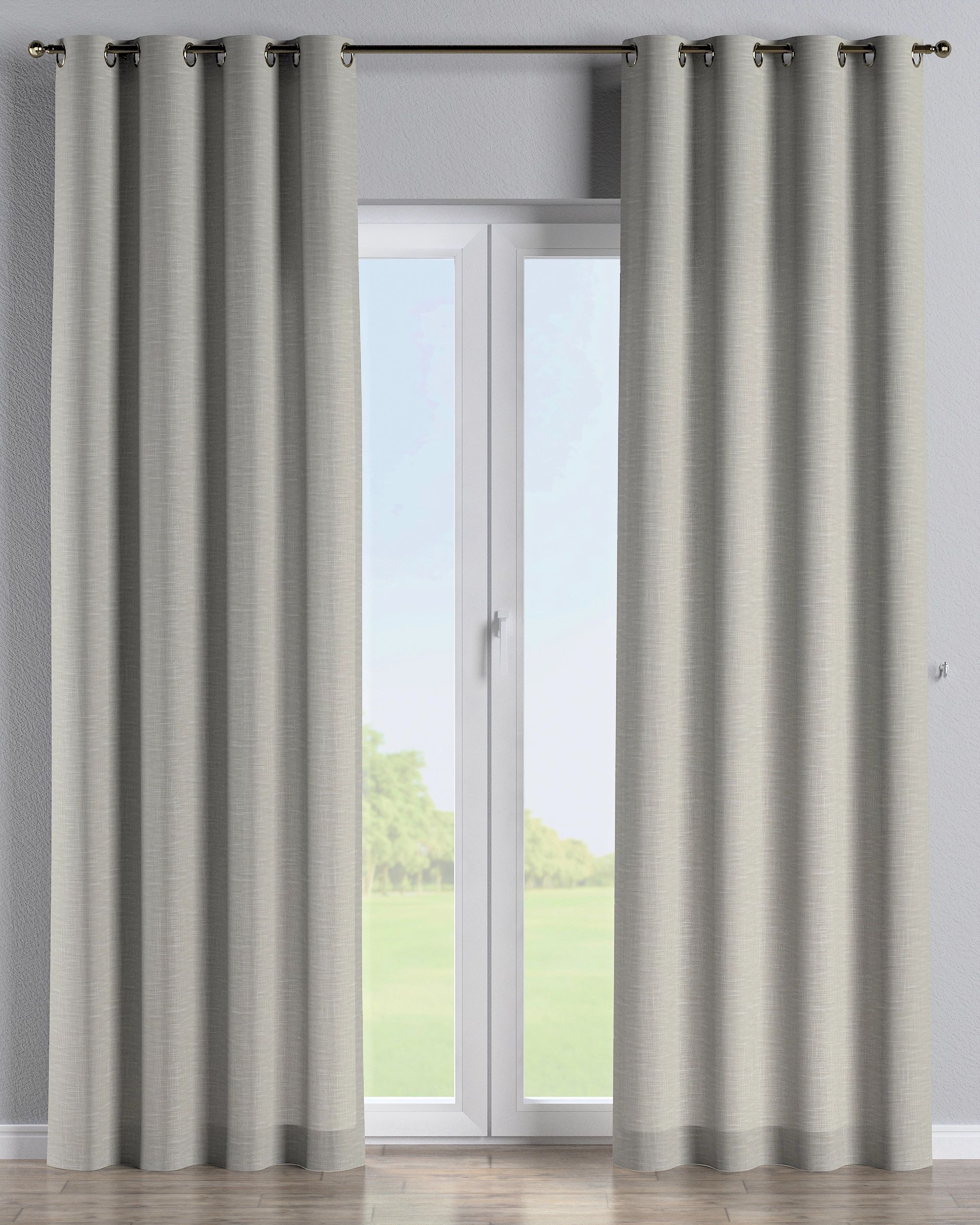 Eyelet curtain product colour beige fabric structured