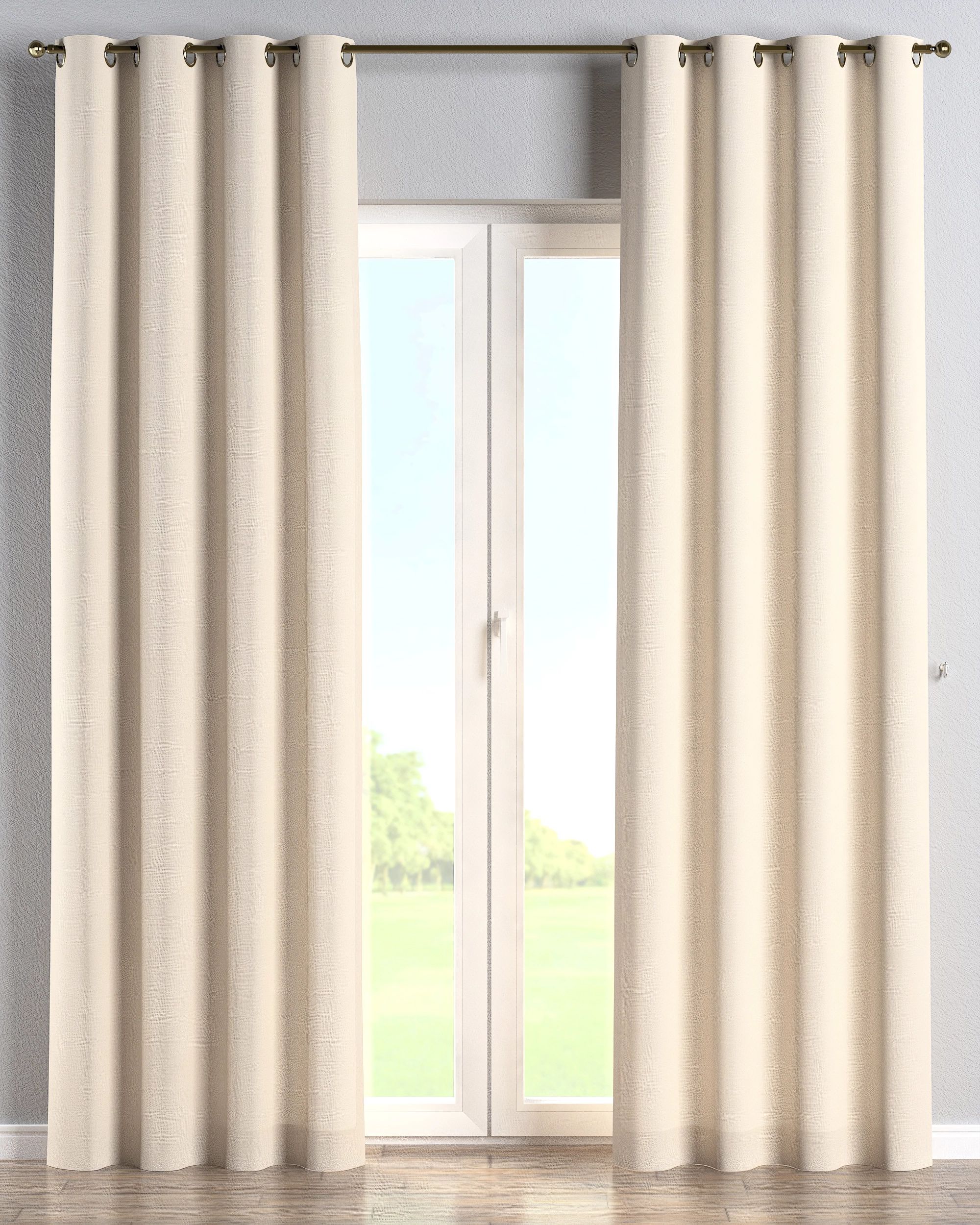 Eyelet curtain product colour beige fabric structured