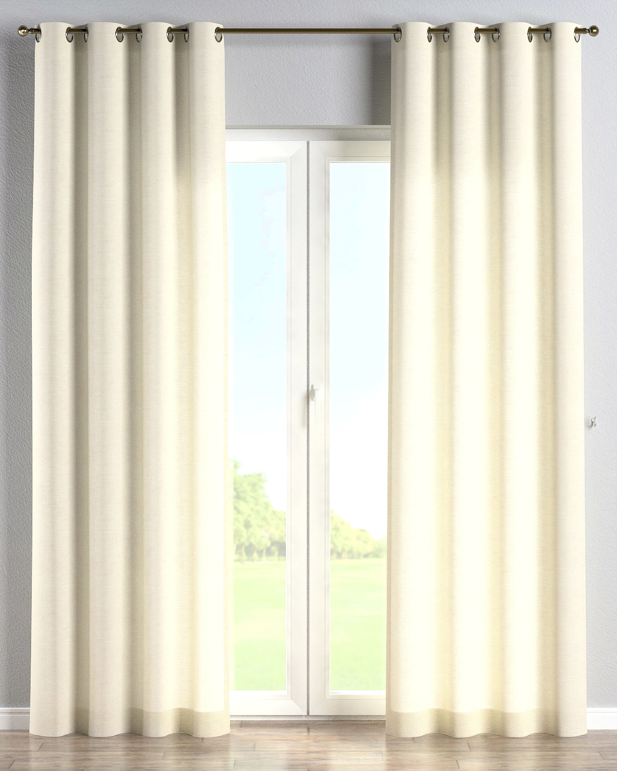 Eyelet curtain product colour cream fabric structured