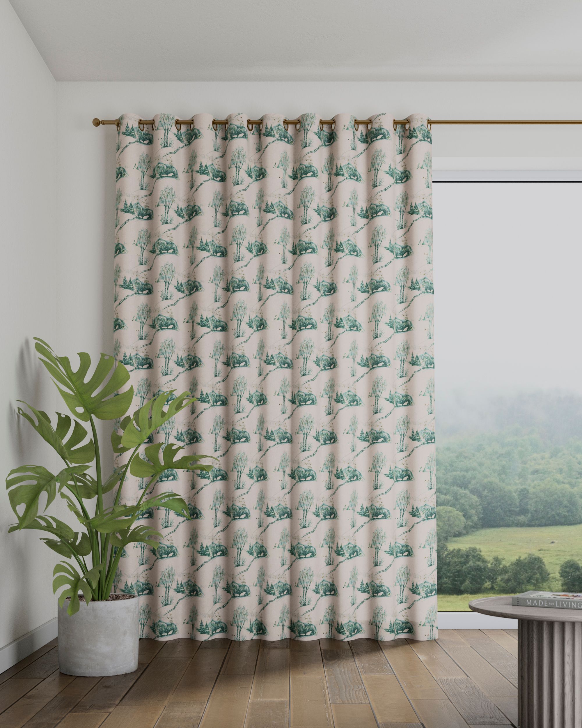 Eyelet curtain product colour white fabric patterned