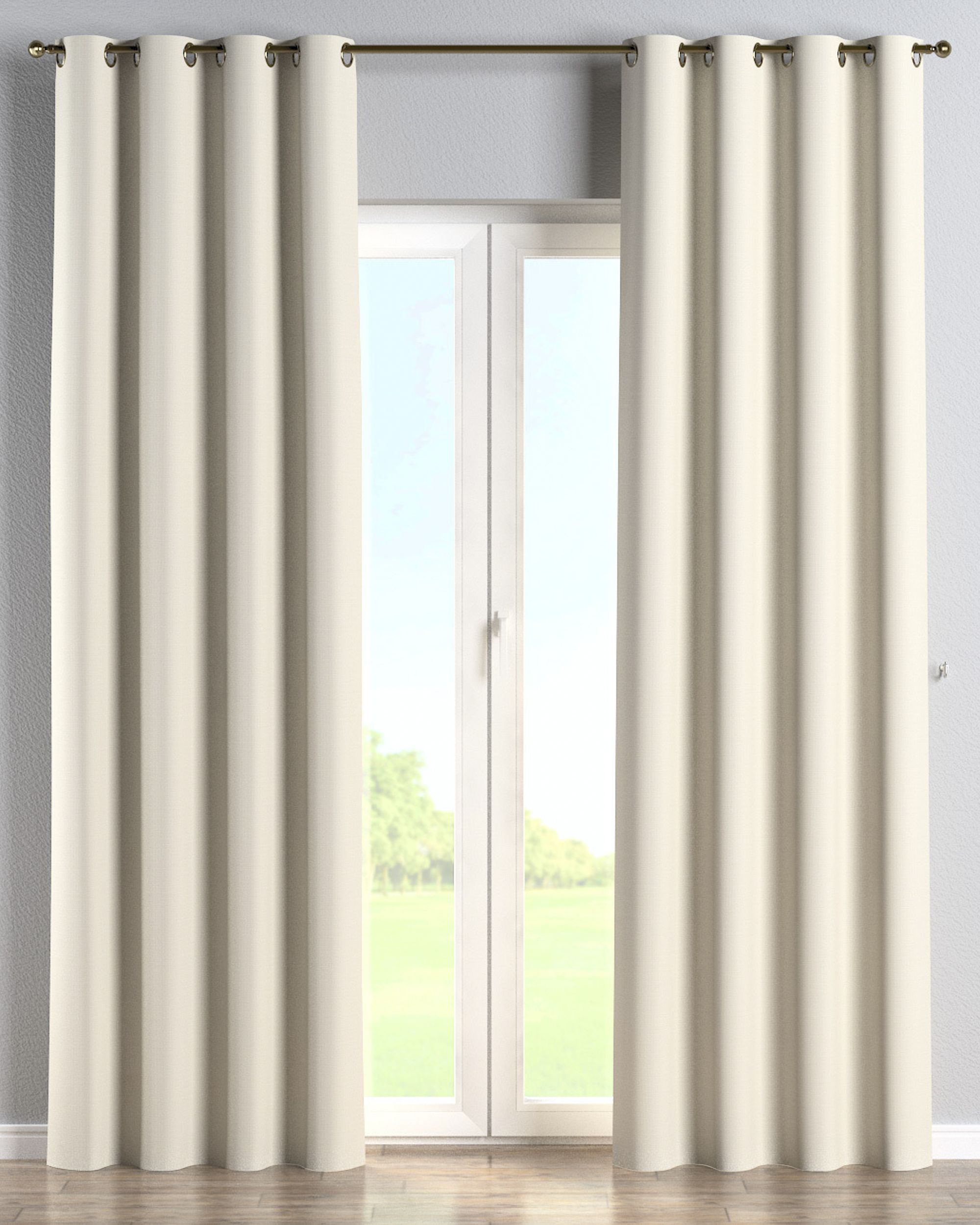 Eyelet curtain product colour cream fabric outdoor, structured