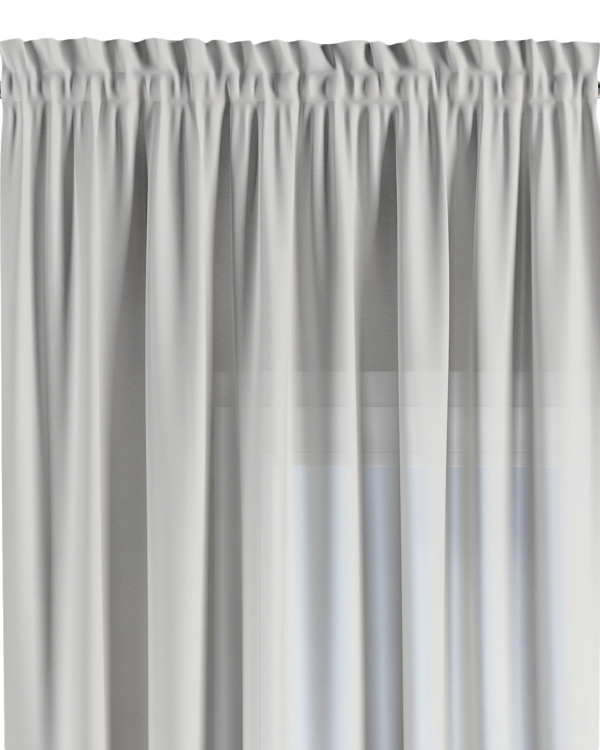 Slot and frill curtain product colour cream fabric semi-sheer, structured