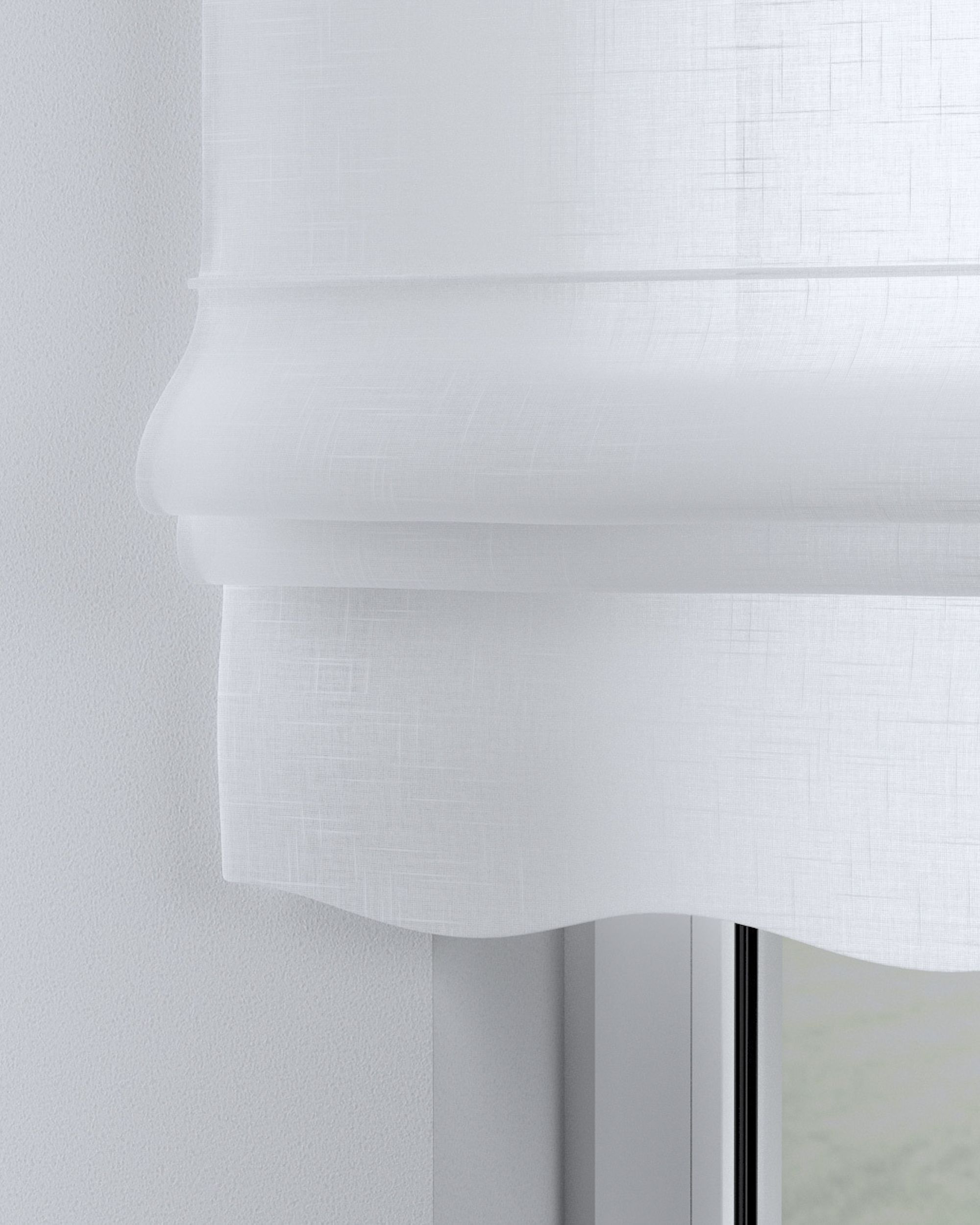 Florence Roman blind product colour white fabric semi-sheer, structured (hover)