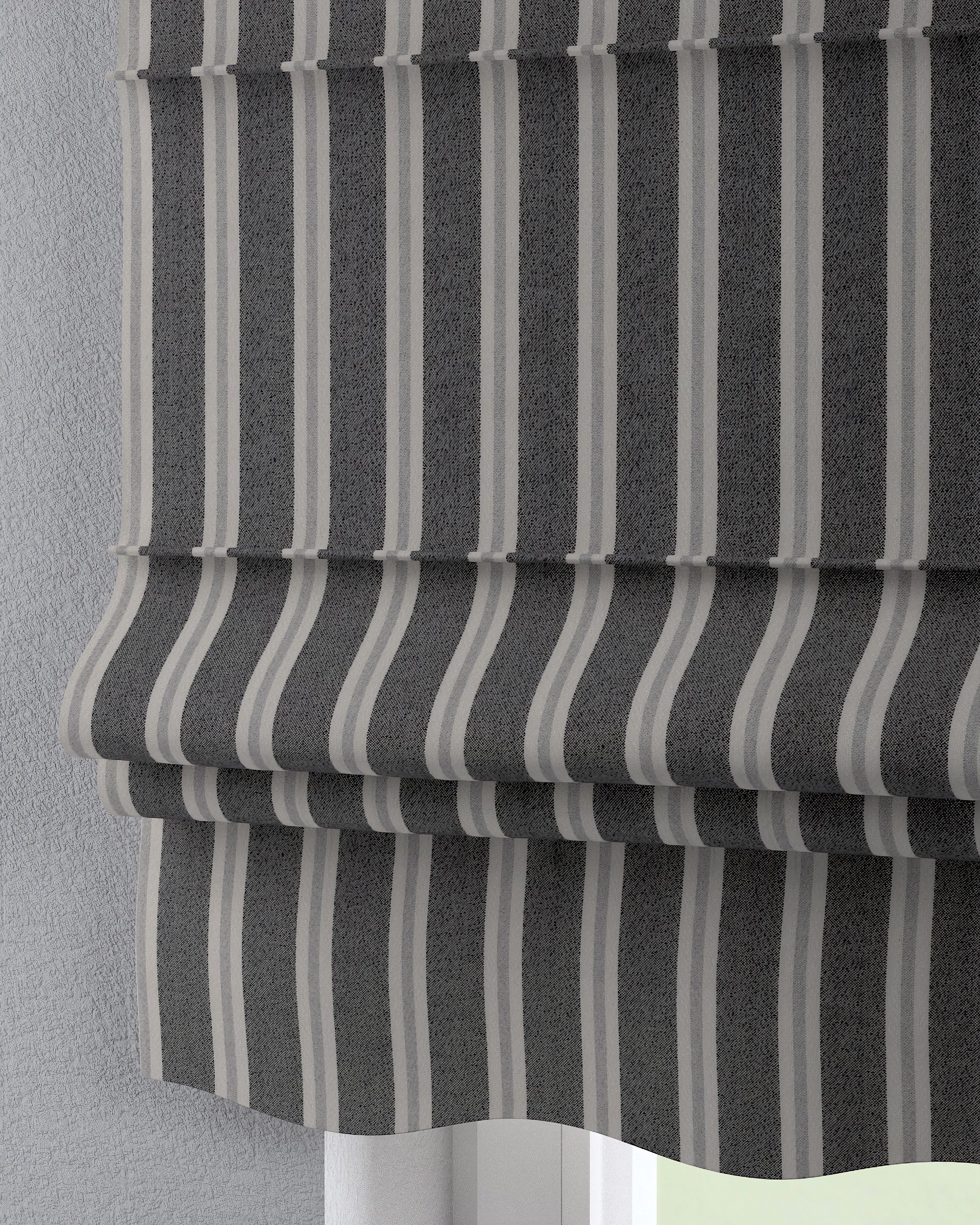 Florence Roman blind product colour black fabric structured, patterned (hover)